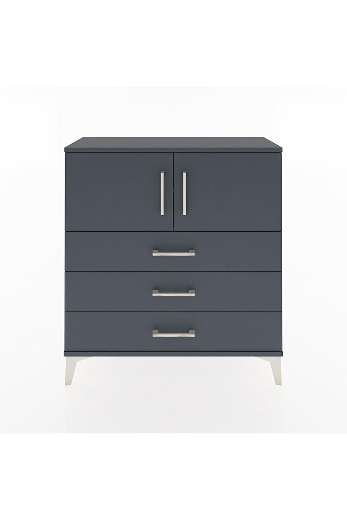 Arges Şifonyer 2 Raflı 3 Çekmeceli 2 Kapaklı 88x30x96 Antrasit-Antrasit