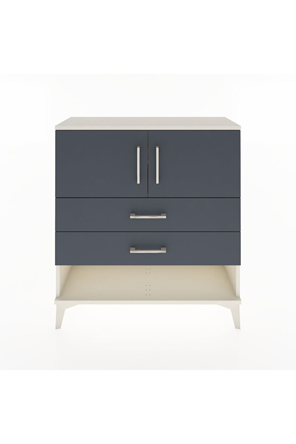 Arges Şifonyer 2 Raflı 2 Çekmeceli 2 Kapaklı 88x30x96 Aytaşı-Antrasit