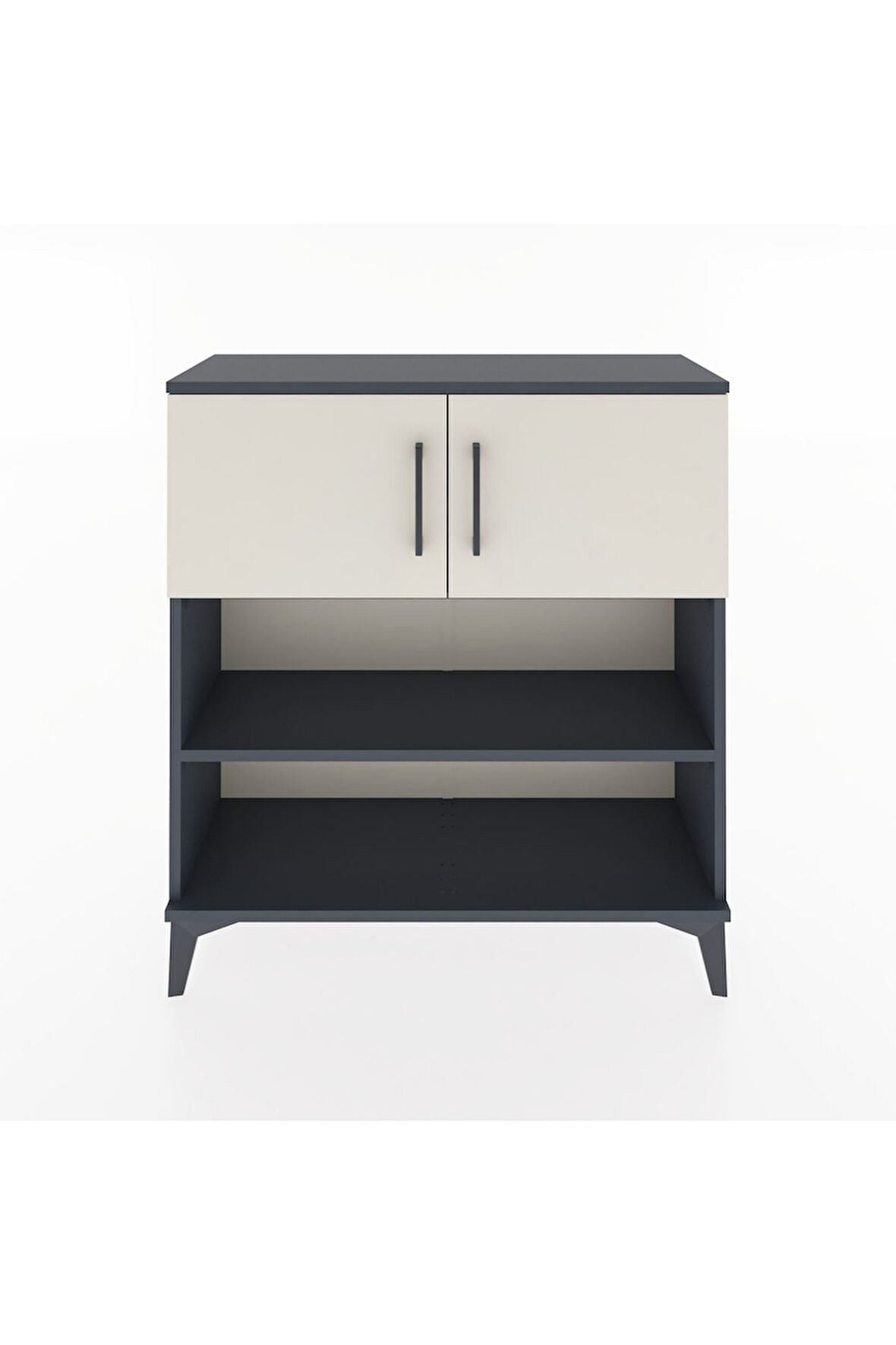 Arges Şifonyer 3 Raflı 2 Kapaklı 88x30x96 Antrasit-Aytaşı