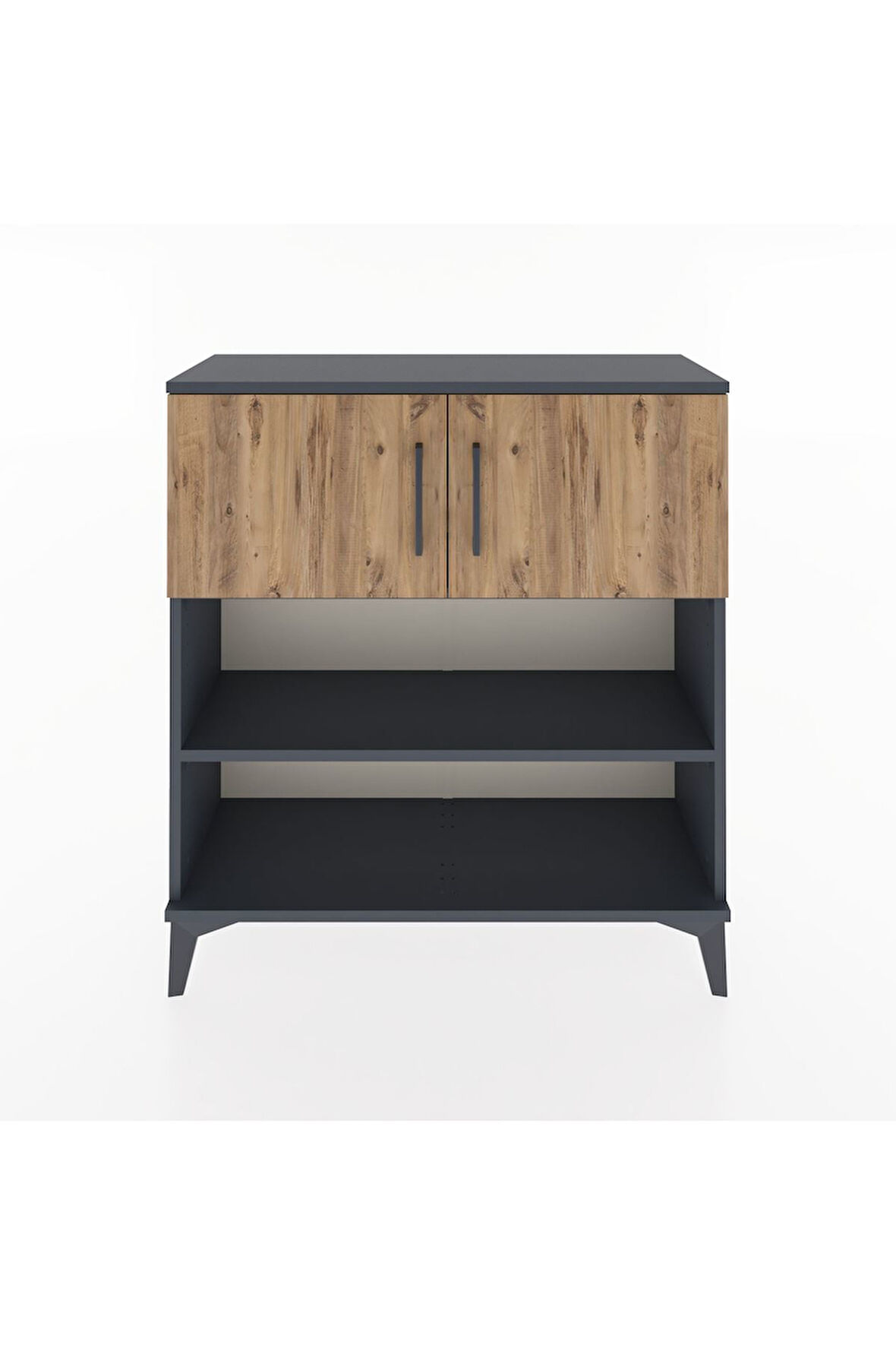 Arges Şifonyer 3 Raflı 2 Kapaklı 88x30x96 Antrasit-Çam