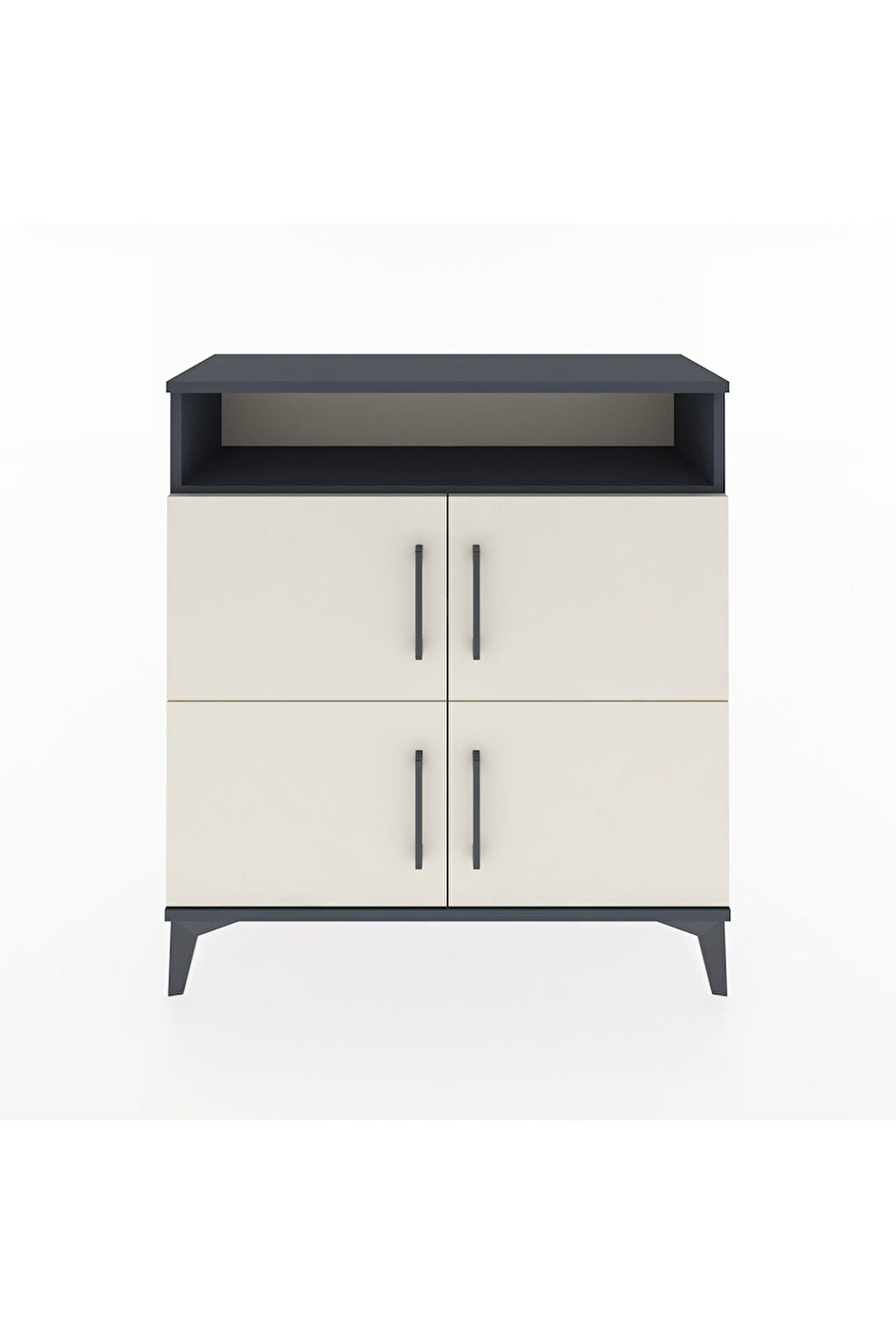 Arges Şifonyer 4 Raflı 4 Kapaklı 88x30x96 Antrasit-Aytaşı