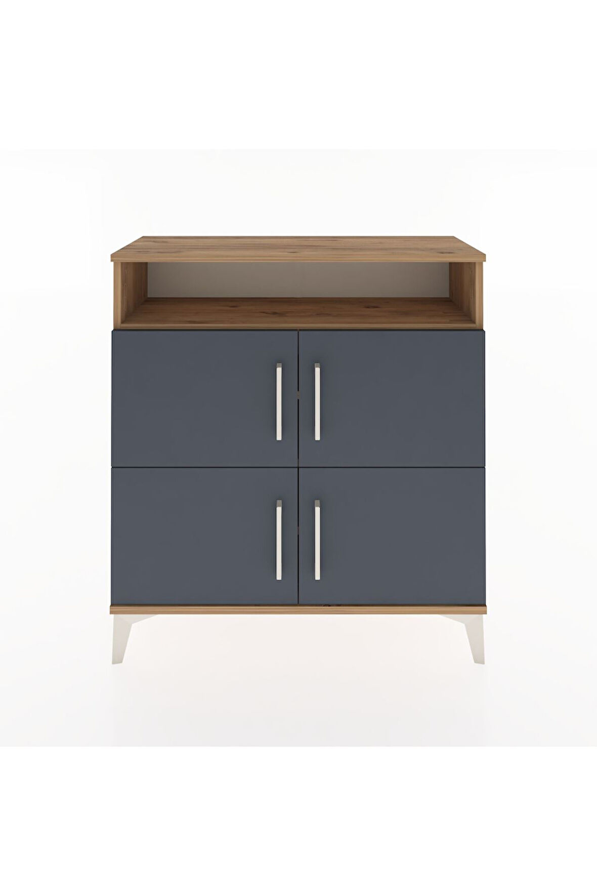 Arges Şifonyer 4 Raflı 4 Kapaklı 88x30x96 Çam-Antrasit