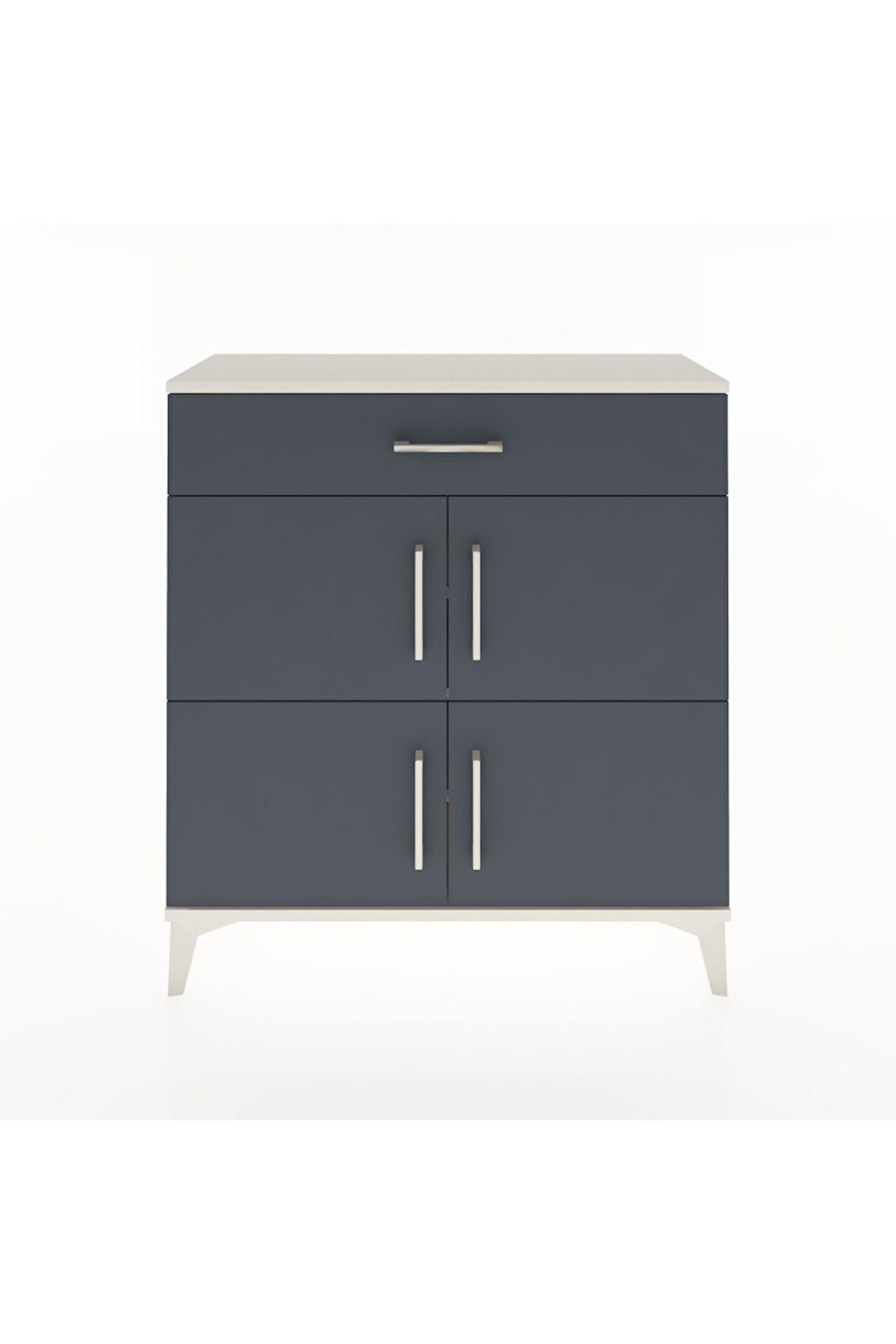 Arges Şifonyer 3 Raflı Tek Çekmeceli 4 Kapaklı 88x30x96 Aytaşı-Antrasit