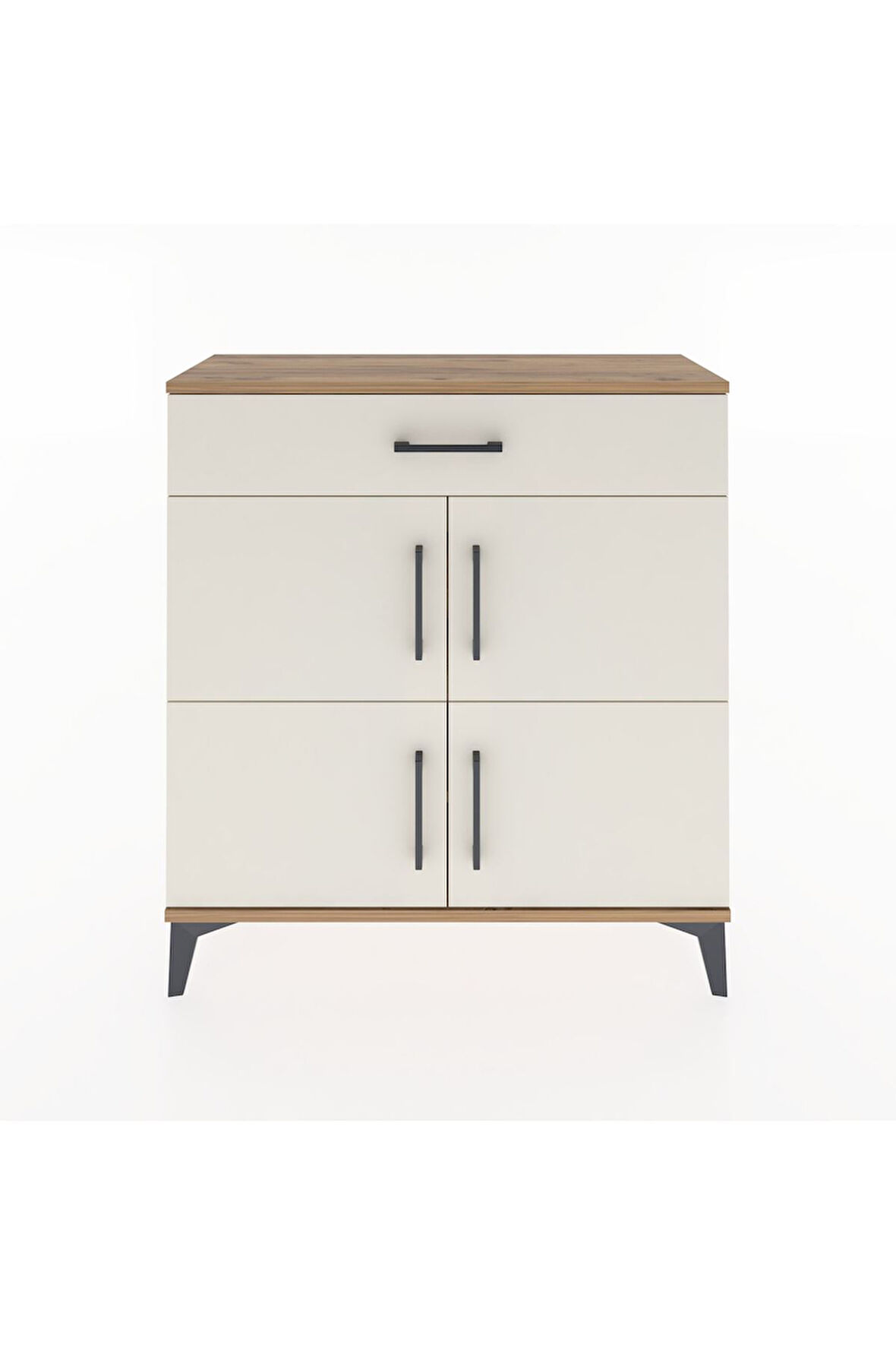 Arges Şifonyer 3 Raflı Tek Çekmeceli 4 Kapaklı 88x30x96 Çam-Aytaşı