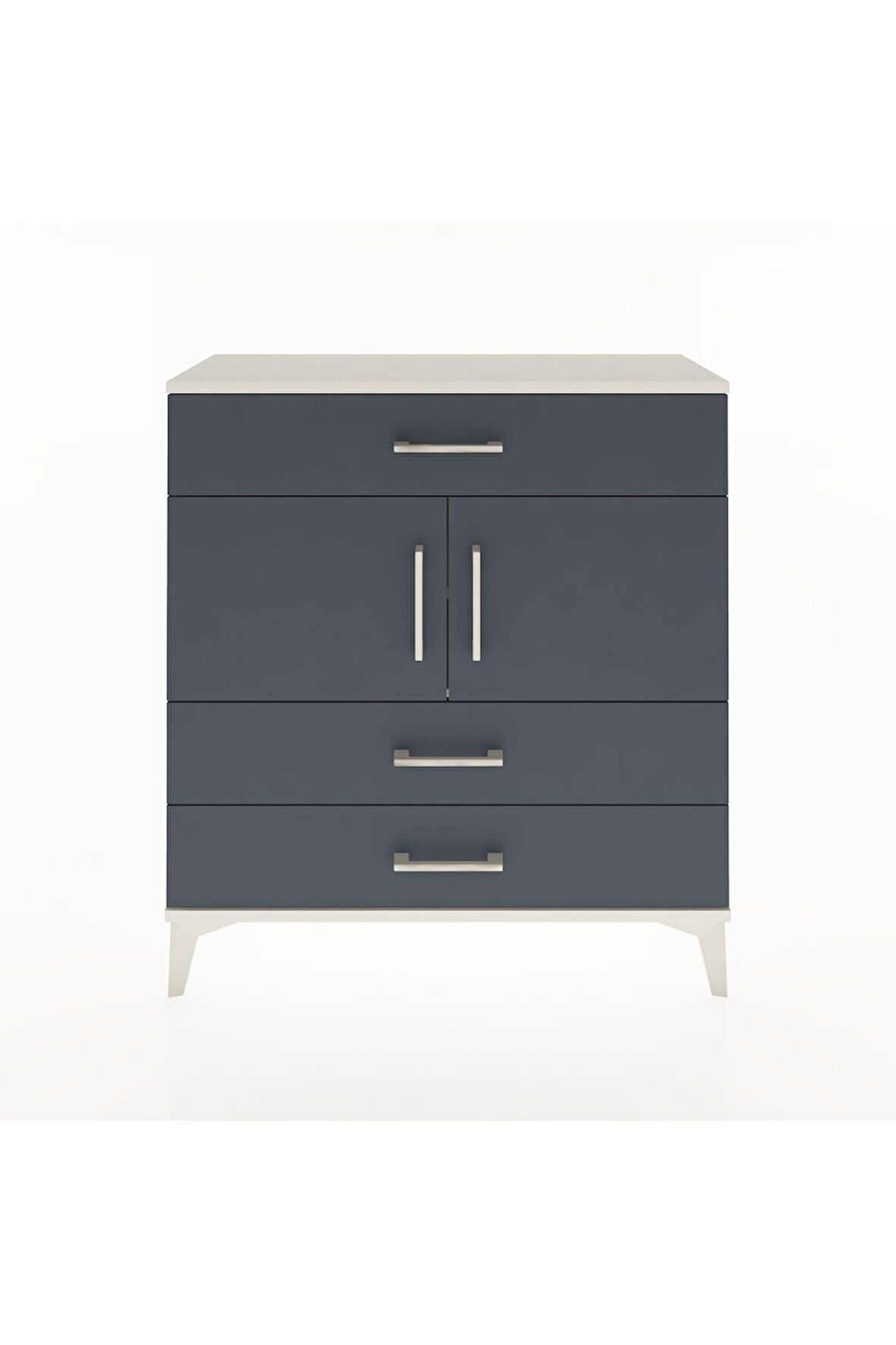 Arges Şifonyer 2 Raflı 3 Çekmeceli 2 Kapaklı 88x30x96 Aytaşı-Antrasit