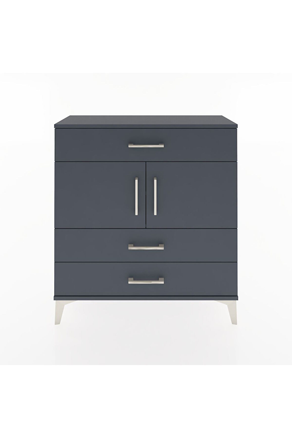 Arges Şifonyer 2 Raflı 3 Çekmeceli 2 Kapaklı 88x30x96 Antrasit-Antrasit