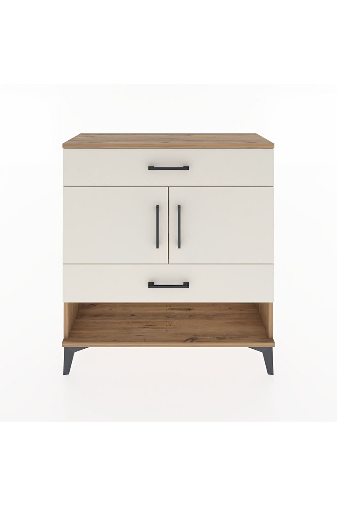 Arges Şifonyer 2 Raflı 2 Çekmeceli 2 Kapaklı 88x30x96 Çam-Aytaşı