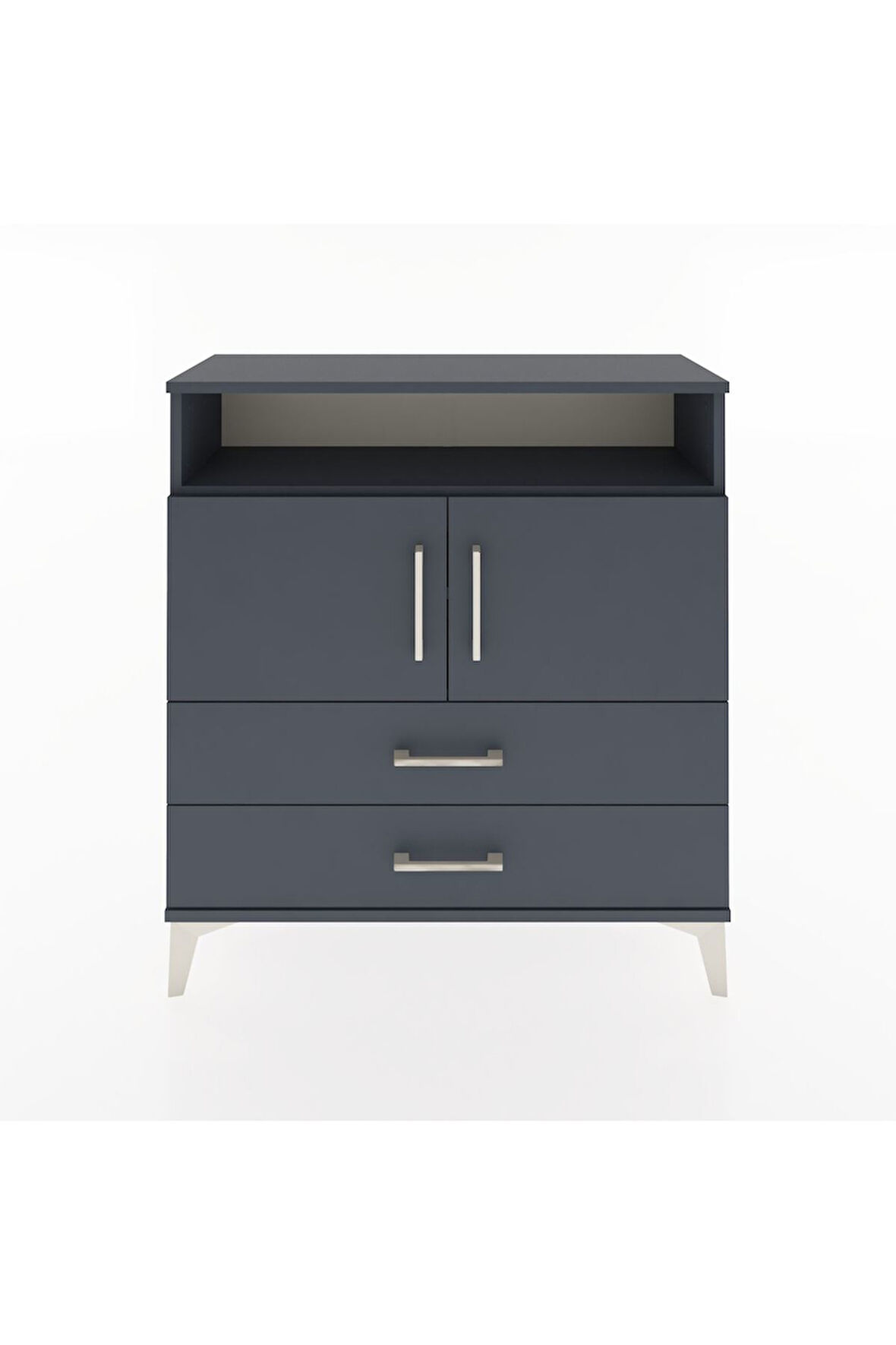 Arges Şifonyer 3 Raflı 2 Çekmeceli 2 Kapaklı 88x30x96 Antrasit-Antrasit