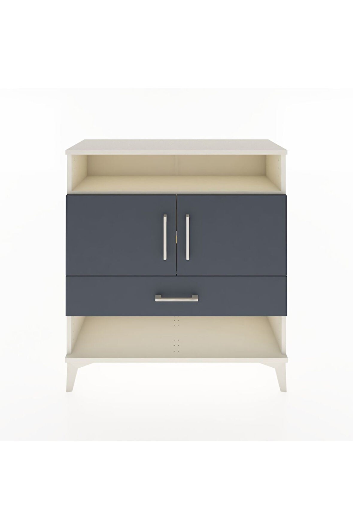 Arges Şifonyer 3 Raflı Tek Çekmeceli 2 Kapaklı 88x30x96 Aytaşı-Antrasit