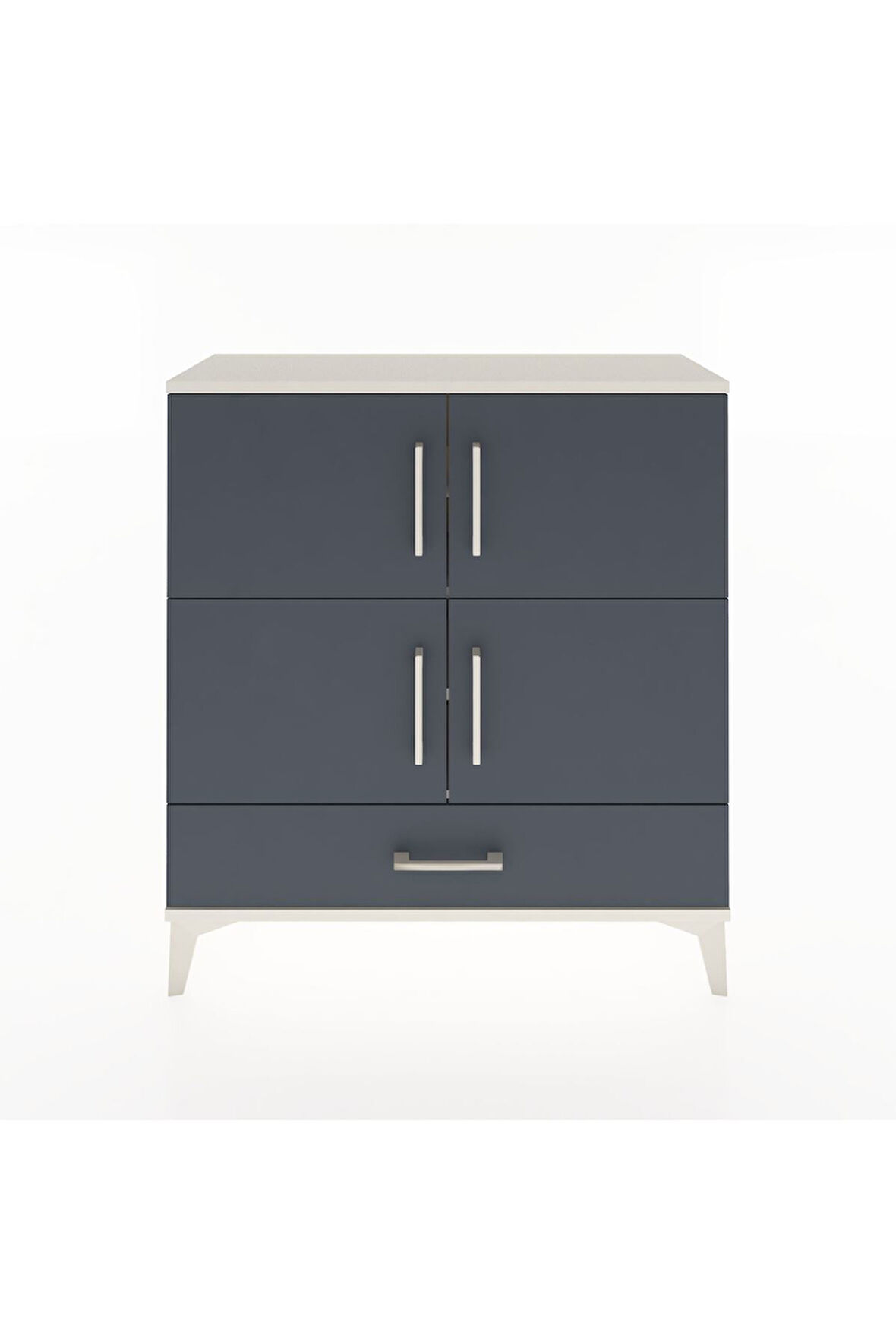 Arges Şifonyer 4 Raflı Tek Çekmeceli 4 Kapaklı 88x30x96 Aytaşı-Antrasit