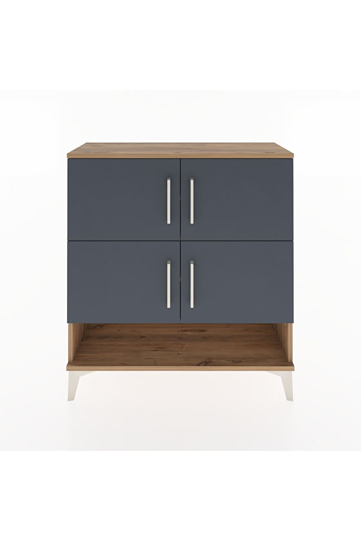 Arges Şifonyer 4 Raflı 4 Kapaklı 88x30x96 Çam-Antrasit