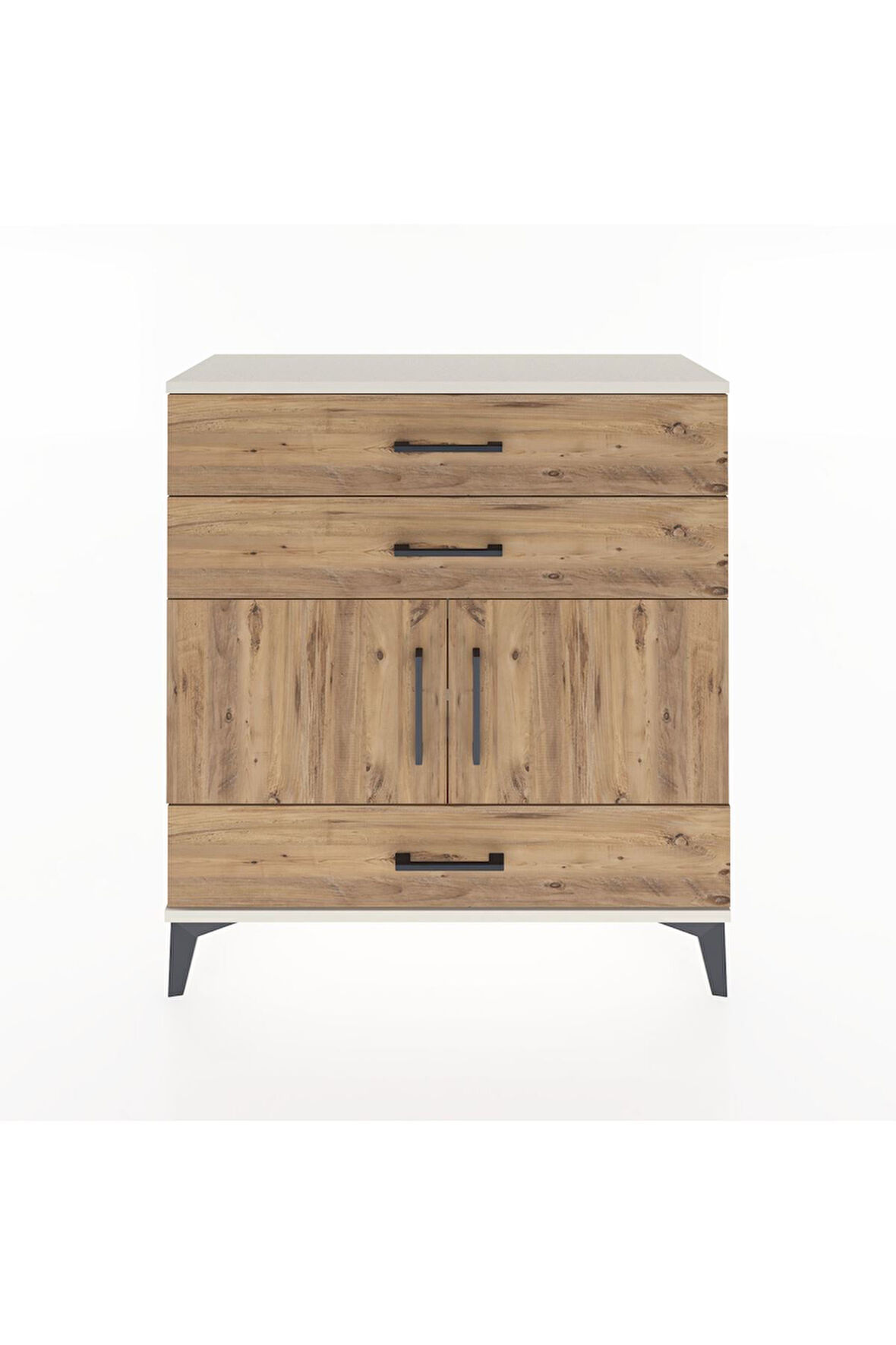 Arges Şifonyer 2 Raflı 3 Çekmeceli 2 Kapaklı 88x30x96 Aytaşı-Çam