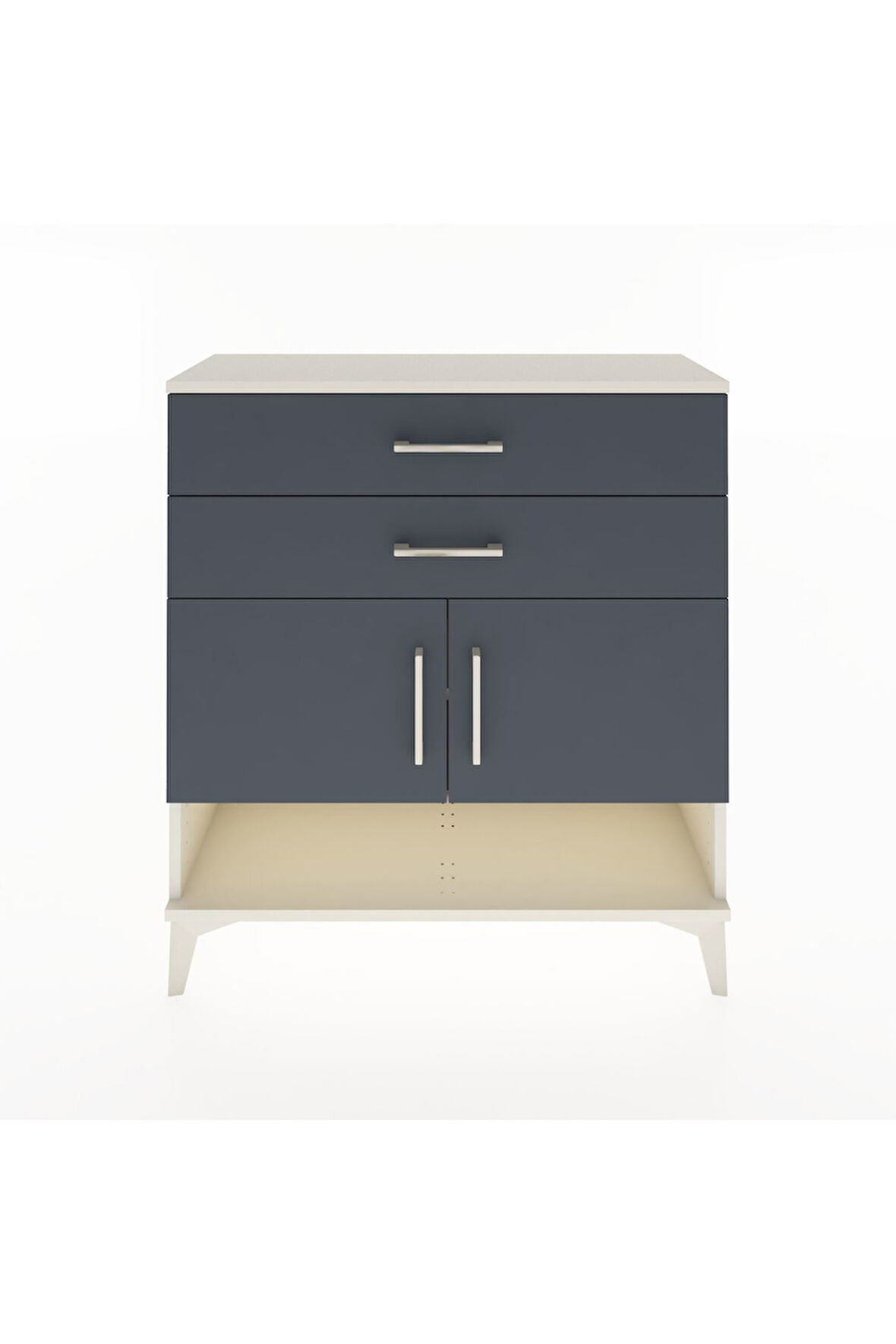 Arges Şifonyer 2 Raflı 2 Çekmeceli 2 Kapaklı 88x30x96 Aytaşı-Antrasit