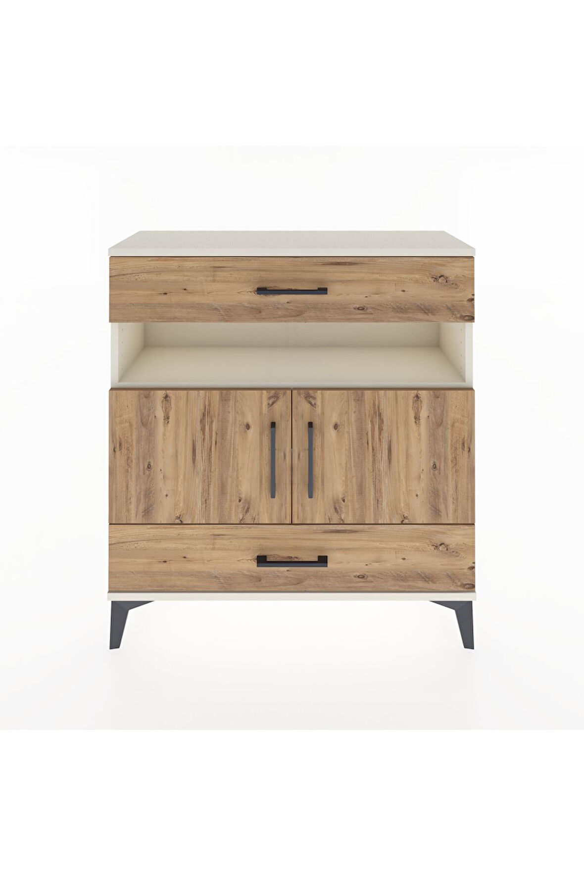 Arges Şifonyer 3 Raflı 2 Çekmeceli 2 Kapaklı 88x30x96 Aytaşı-Çam