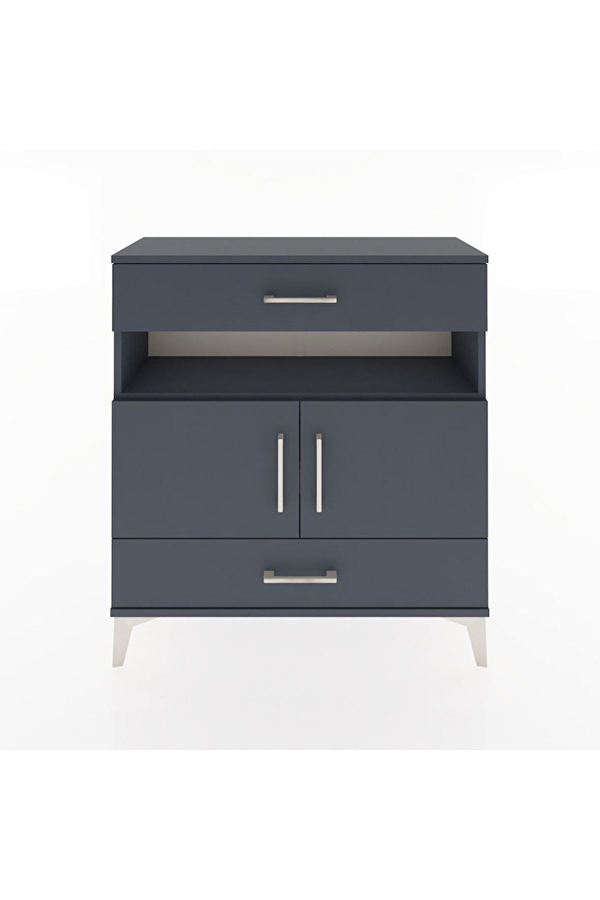 Arges Şifonyer 3 Raflı 2 Çekmeceli 2 Kapaklı 88x30x96 Antrasit-Antrasit