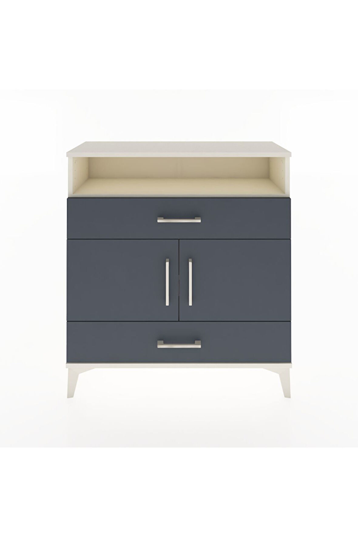 Arges Şifonyer 3 Raflı 2 Çekmeceli 2 Kapaklı 88x30x96 Aytaşı-Antrasit