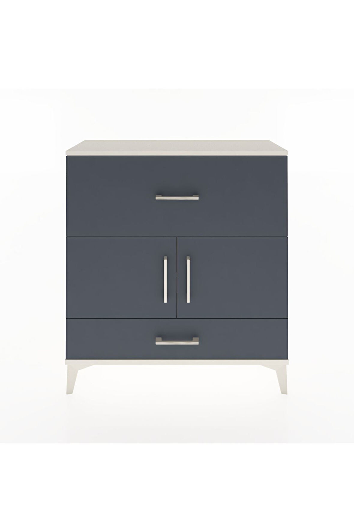 Arges Şifonyer 2 Raflı 2 Çekmeceli 2 Kapaklı 88x30x96 Aytaşı-Antrasit