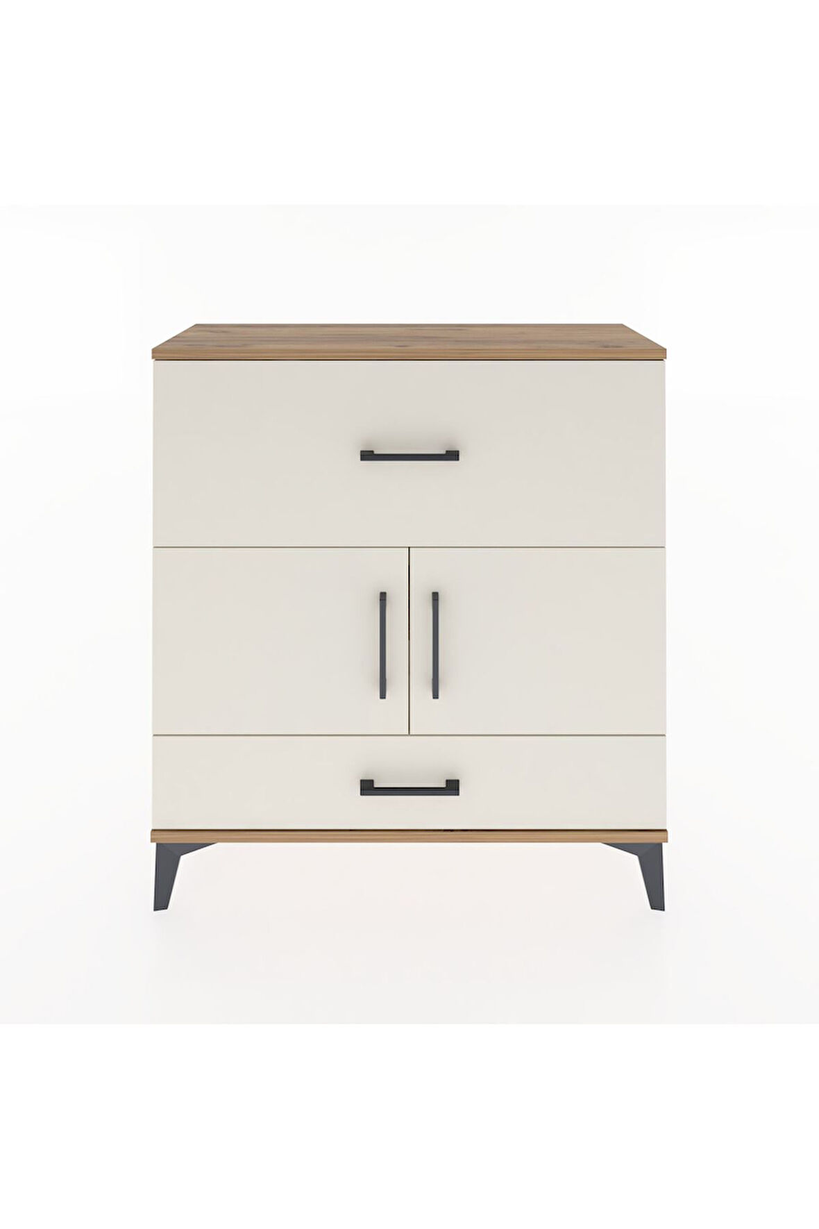 Arges Şifonyer 2 Raflı 2 Çekmeceli 2 Kapaklı 88x30x96 Çam-Aytaşı