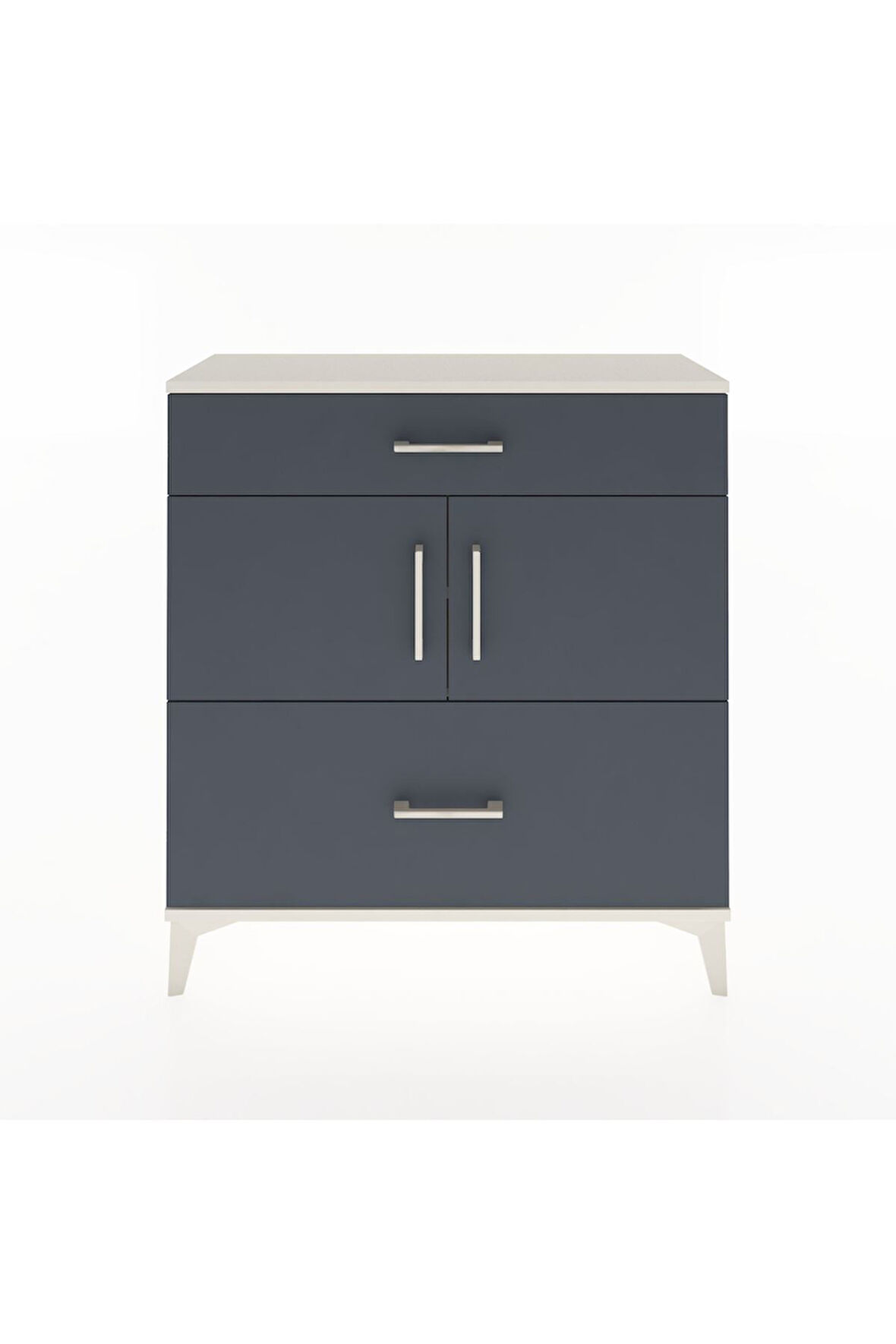 Arges Şifonyer 2 Raflı 2 Çekmeceli 2 Kapaklı 88x30x96 Aytaşı-Antrasit