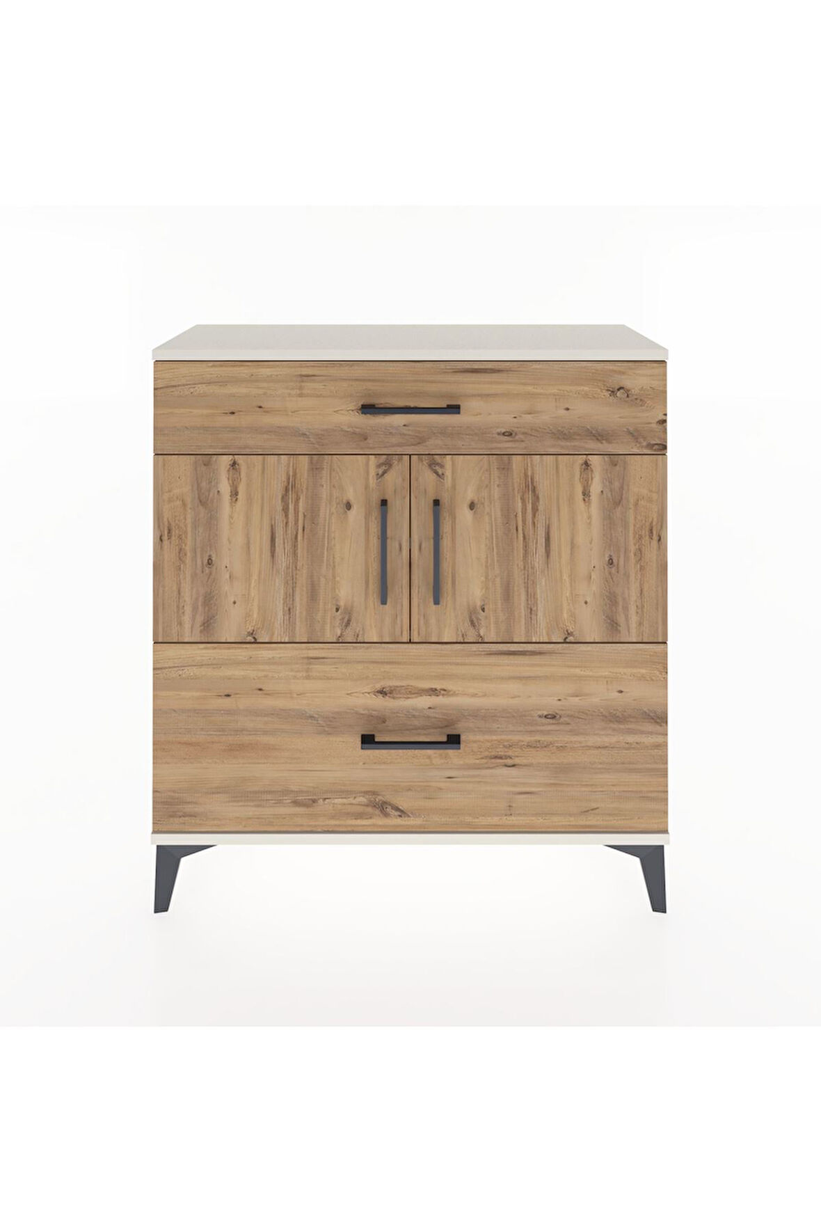 Arges Şifonyer 2 Raflı 2 Çekmeceli 2 Kapaklı 88x30x96 Aytaşı-Çam