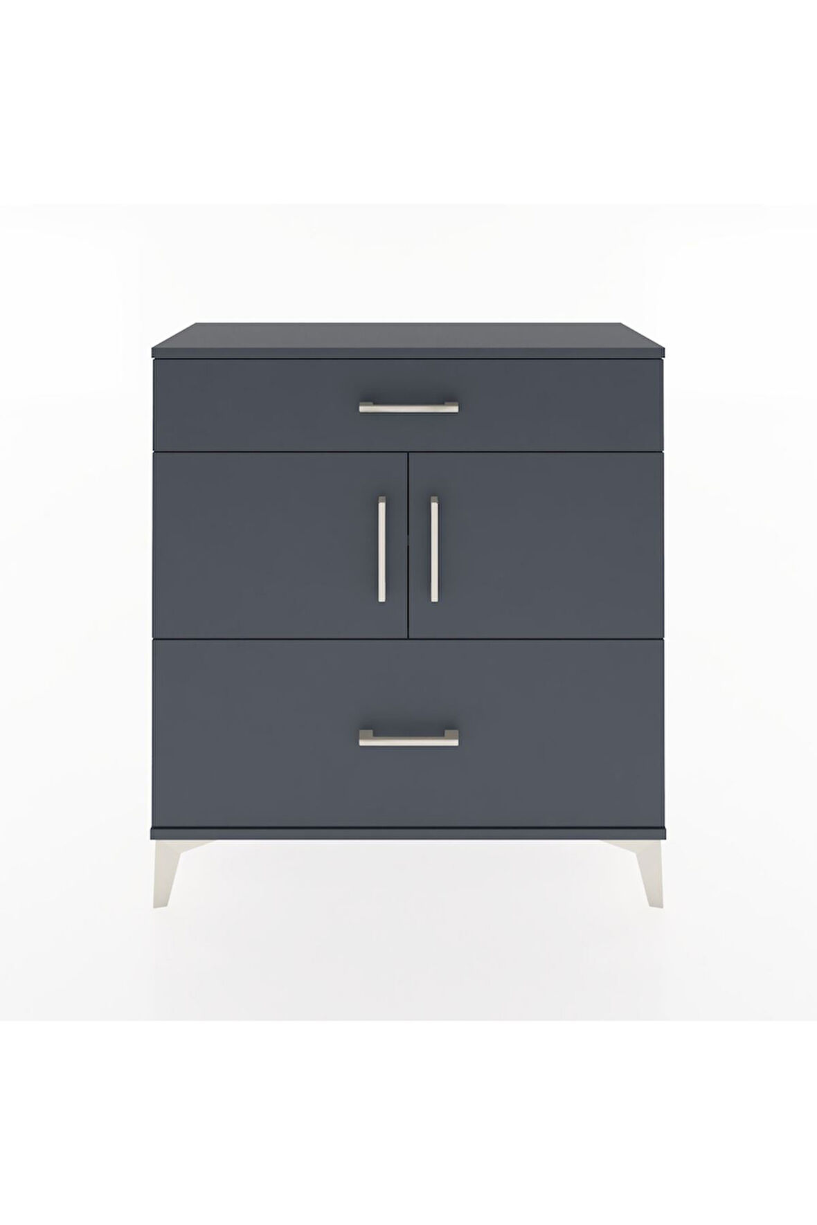 Arges Şifonyer 2 Raflı 2 Çekmeceli 2 Kapaklı 88x30x96 Antrasit-Antrasit