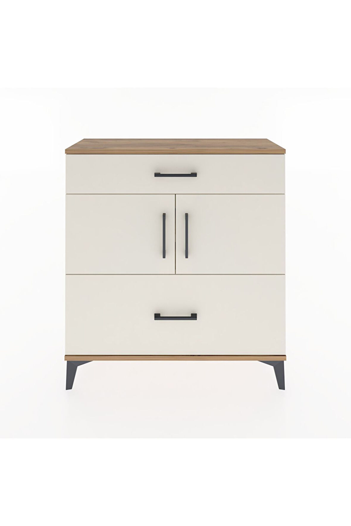 Arges Şifonyer 2 Raflı 2 Çekmeceli 2 Kapaklı 88x30x96 Çam-Aytaşı