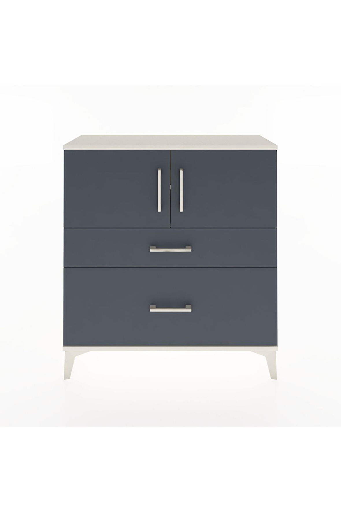 Arges Şifonyer 2 Raflı 2 Çekmeceli 2 Kapaklı 88x30x96 Aytaşı-Antrasit