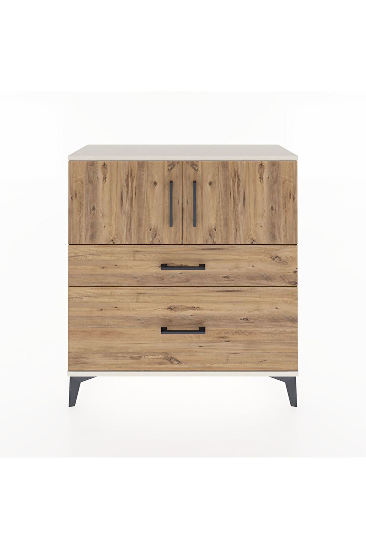 Arges Şifonyer 2 Raflı 2 Çekmeceli 2 Kapaklı 88x30x96 Aytaşı-Çam