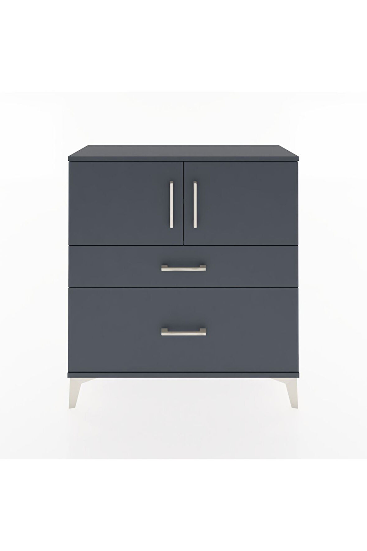 Arges Şifonyer 2 Raflı 2 Çekmeceli 2 Kapaklı 88x30x96 Antrasit-Antrasit