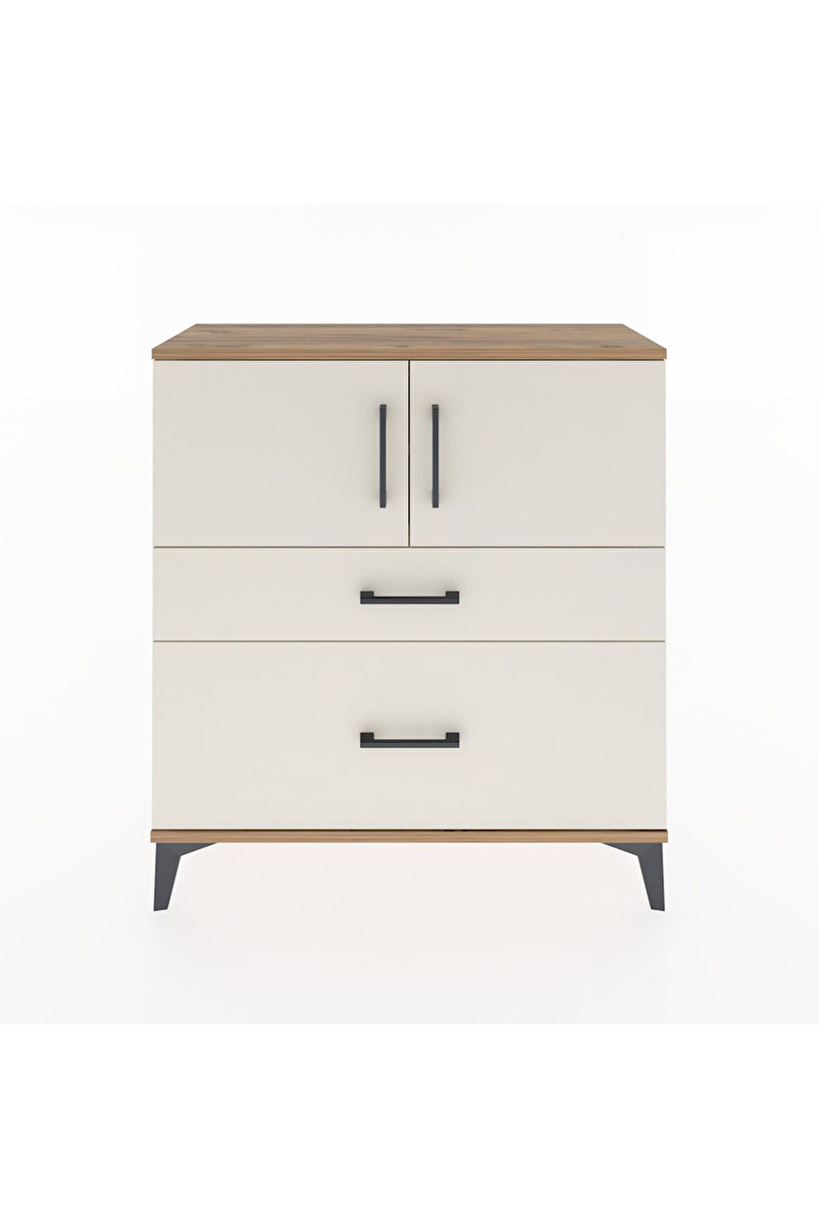 Arges Şifonyer 2 Raflı 2 Çekmeceli 2 Kapaklı 88x30x96 Çam-Aytaşı