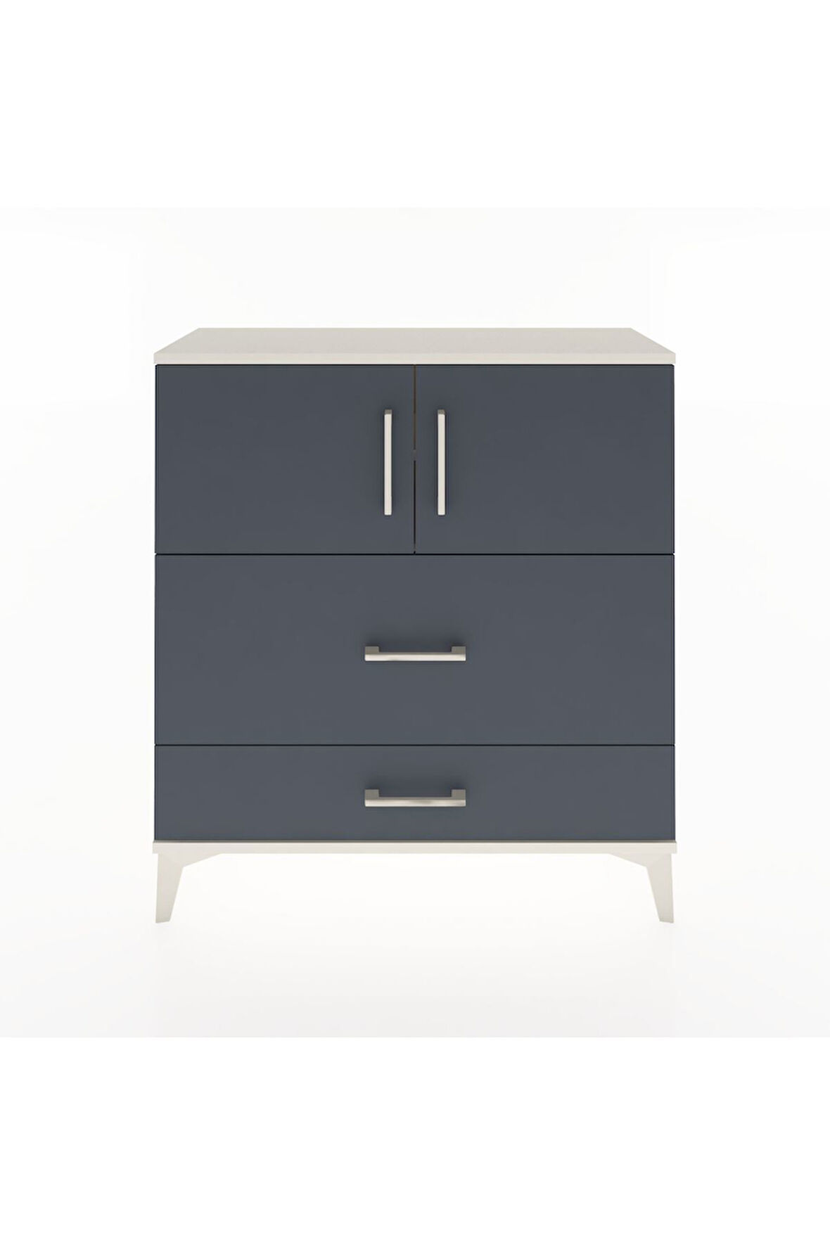 Arges Şifonyer 2 Raflı 2 Çekmeceli 2 Kapaklı 88x30x96 Aytaşı-Antrasit