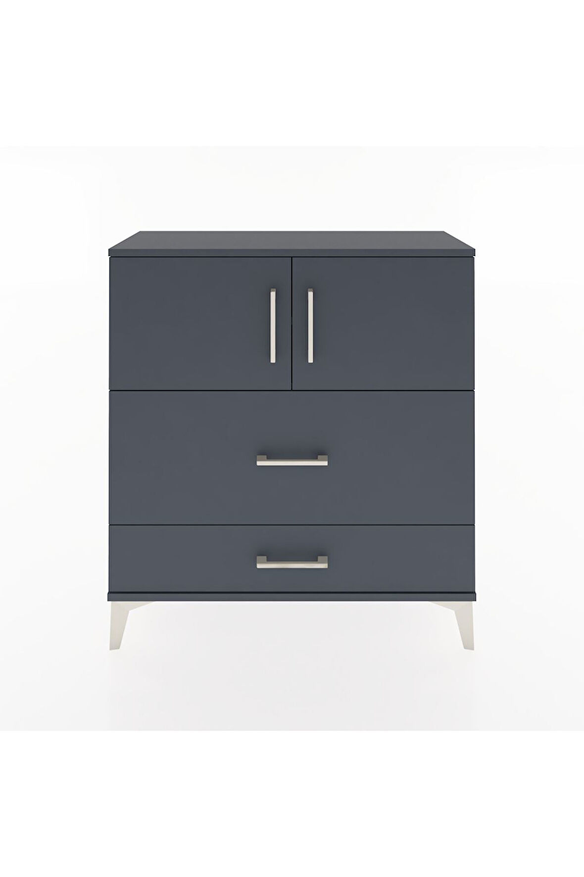 Arges Şifonyer 2 Raflı 2 Çekmeceli 2 Kapaklı 88x30x96 Antrasit-Antrasit