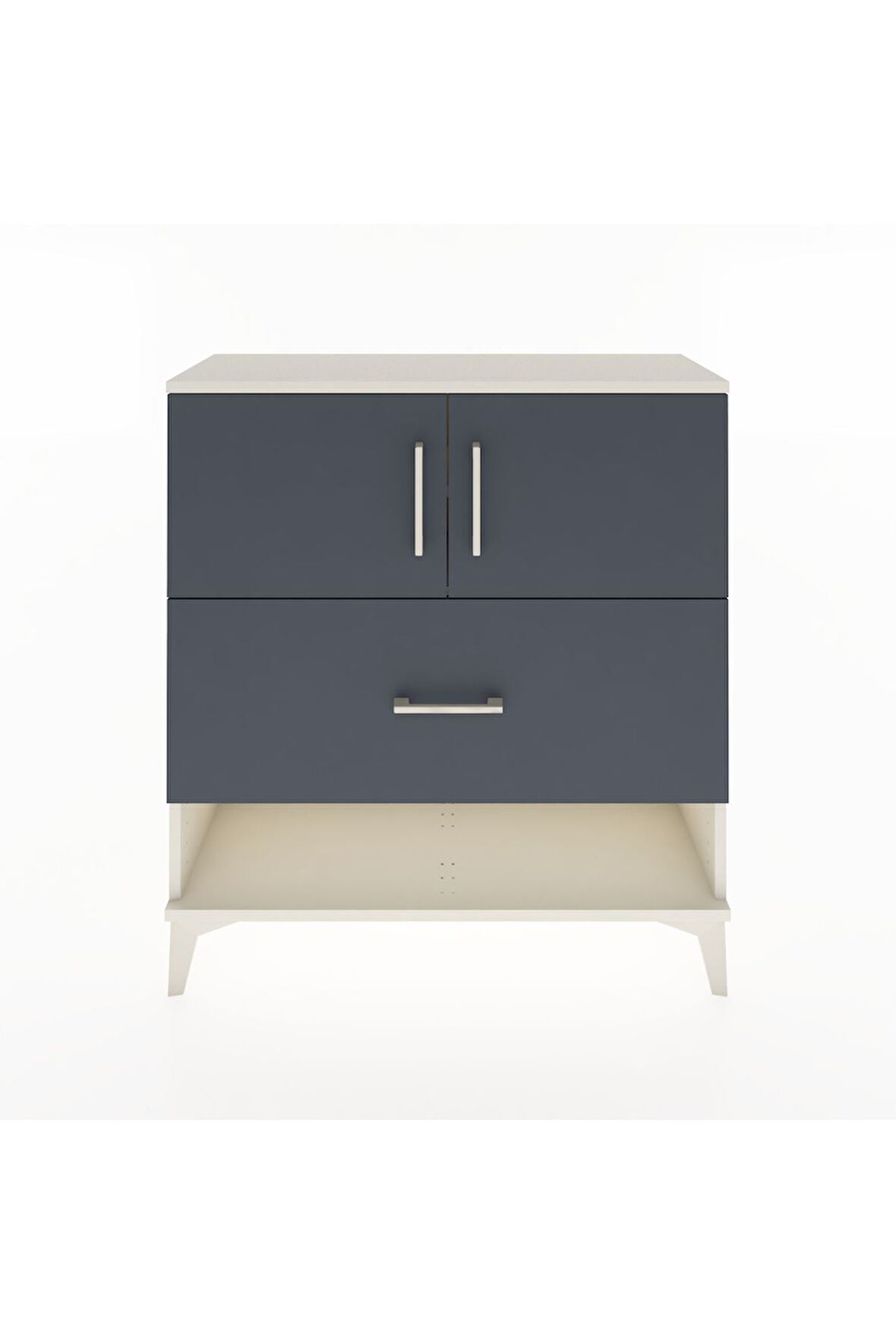 Arges Şifonyer 2 Raflı Tek Çekmeceli 2 Kapaklı 88x30x96 Aytaşı-Antrasit