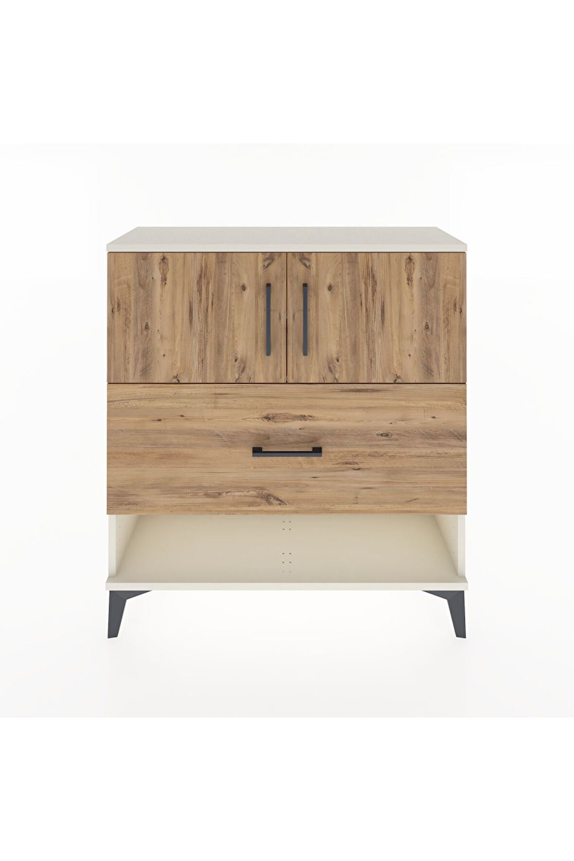 Arges Şifonyer 2 Raflı Tek Çekmeceli 2 Kapaklı 88x30x96 Aytaşı-Çam