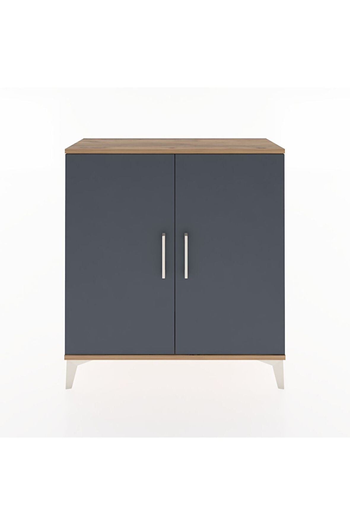 Arges Şifonyer 2 Kapaklı 88x30x96 Çam-Antrasit