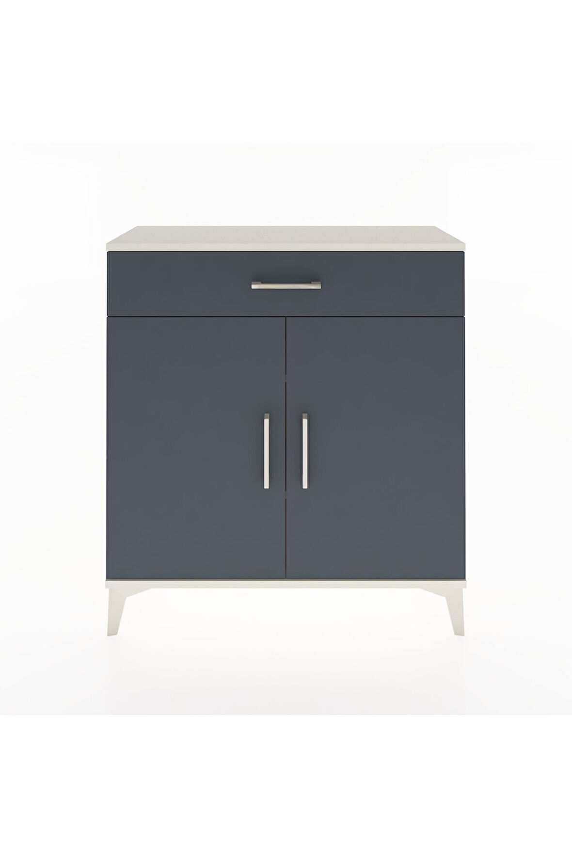 Arges Şifonyer 2 Raflı Tek Çekmeceli 2 Kapaklı 88x30x96 Aytaşı-Antrasit