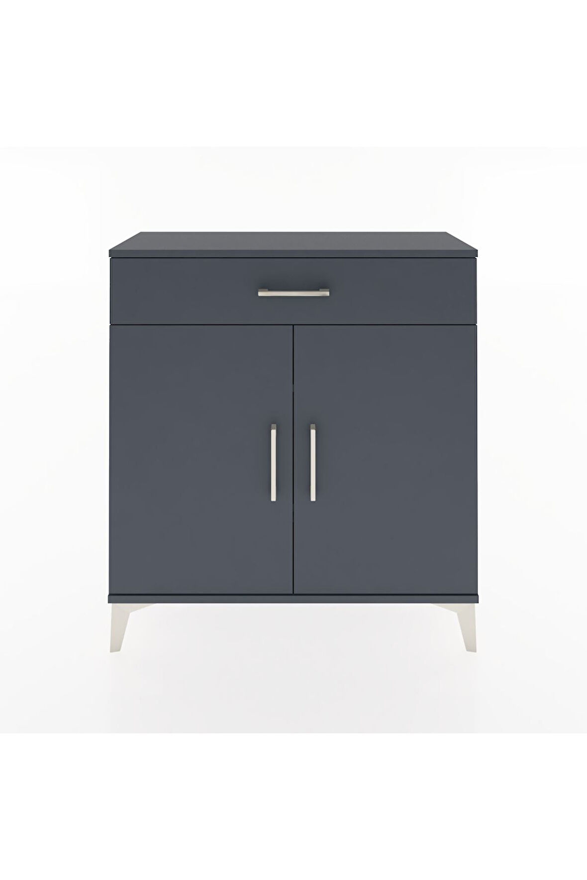 Arges Şifonyer 2 Raflı Tek Çekmeceli 2 Kapaklı 88x30x96 Antrasit-Antrasit