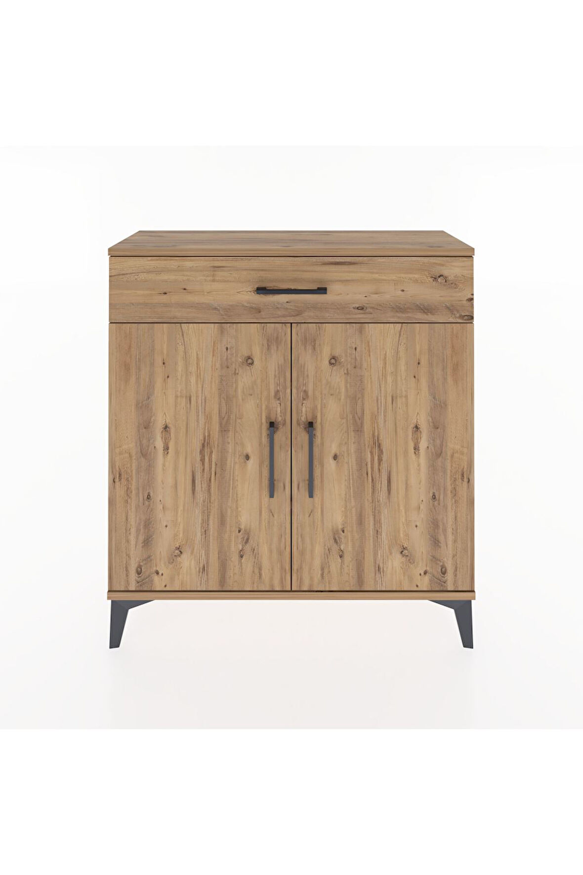Arges Şifonyer 2 Raflı Tek Çekmeceli 2 Kapaklı 88x30x96 Çam-Çam