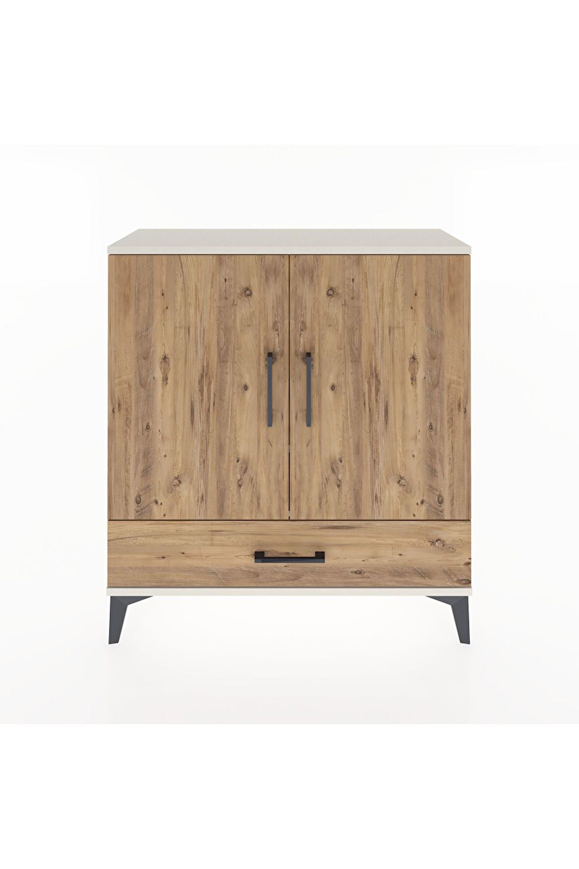 Arges Şifonyer 3 Raflı Tek Çekmeceli 2 Kapaklı 88x30x96 Aytaşı-Çam