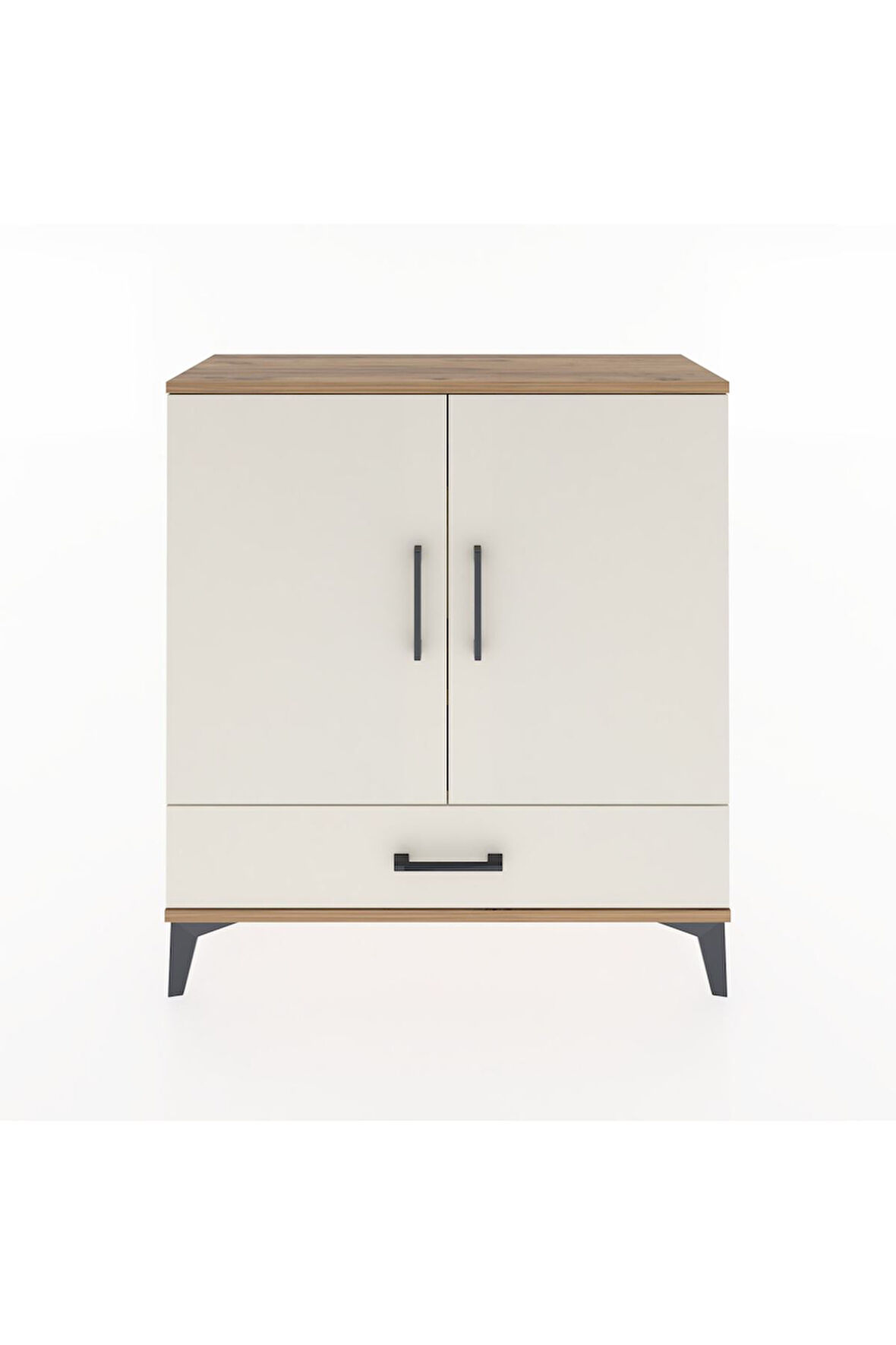 Arges Şifonyer 3 Raflı Tek Çekmeceli 2 Kapaklı 88x30x96 Çam-Aytaşı