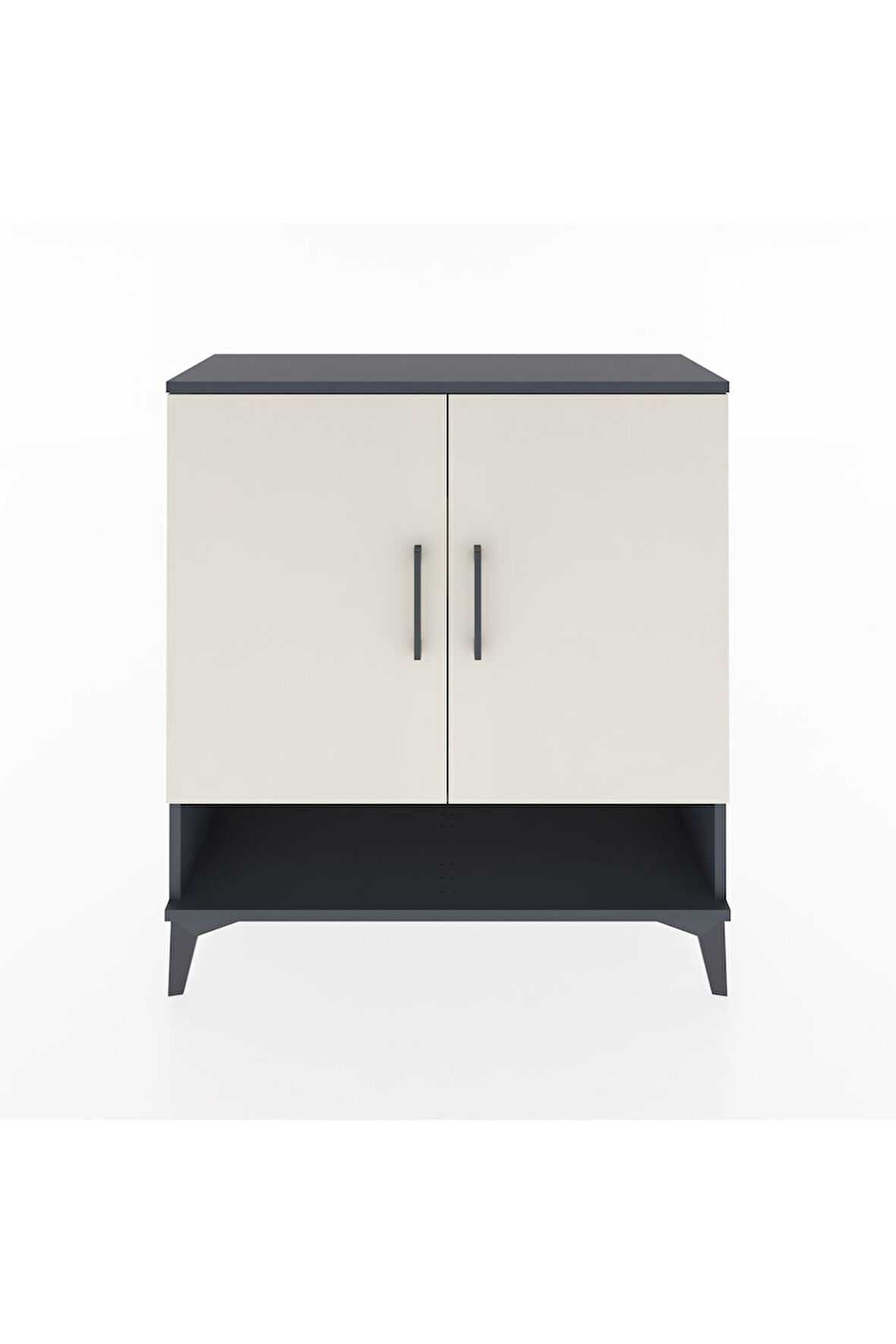 Arges Şifonyer 3 Raflı 2 Kapaklı 88x30x96 Antrasit-Aytaşı