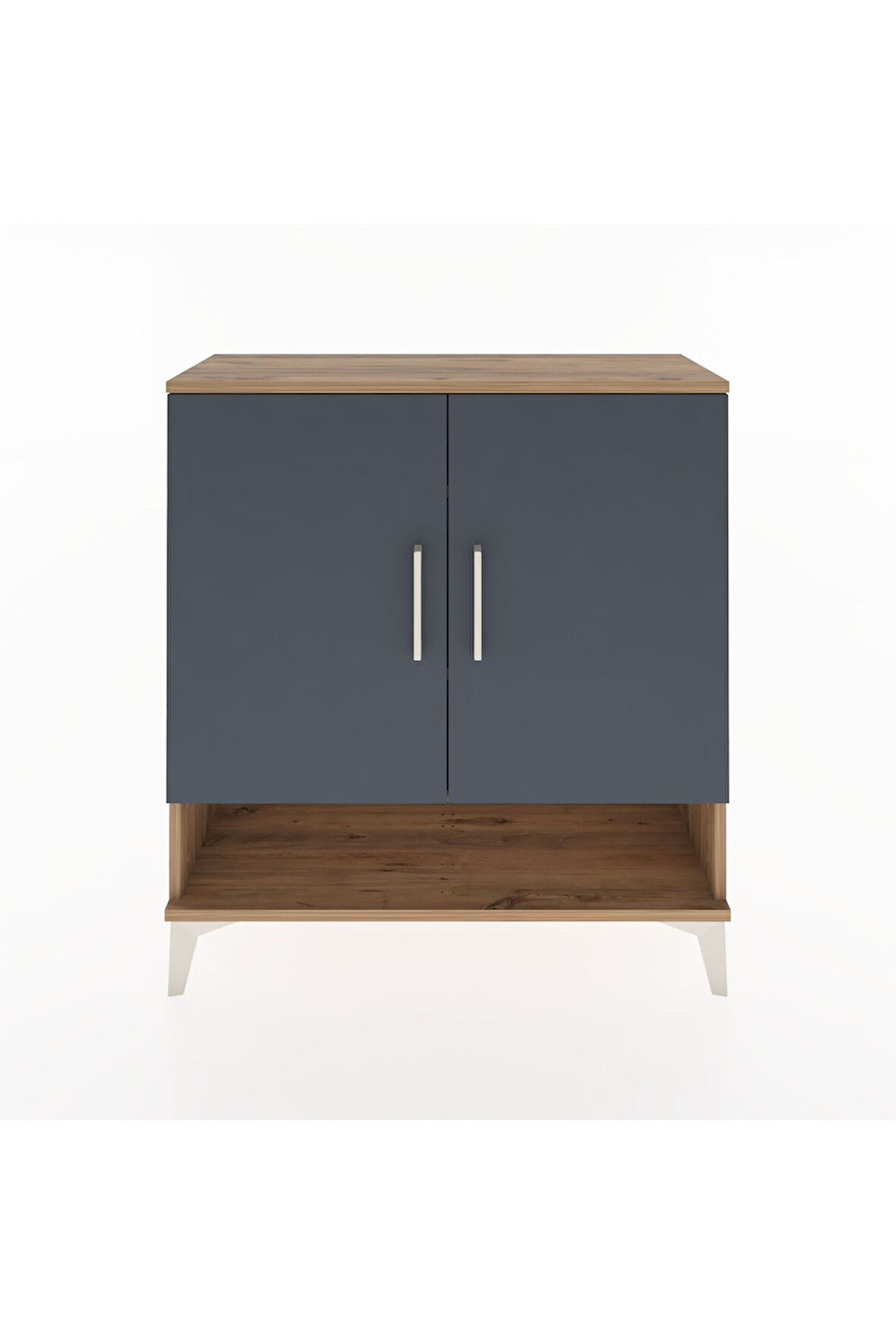 Arges Şifonyer 3 Raflı 2 Kapaklı 88x30x96 Çam-Antrasit