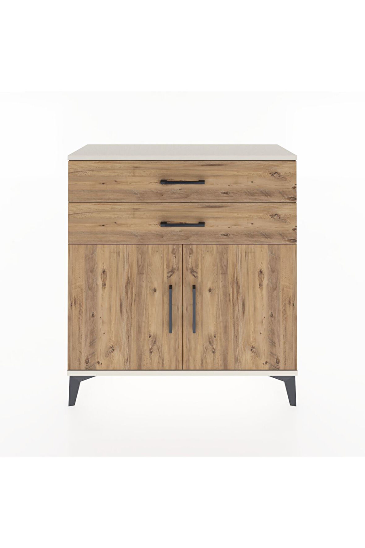 Arges Şifonyer Tek Raflı 2 Çekmeceli 2 Kapaklı 88x30x96 Aytaşı-Çam