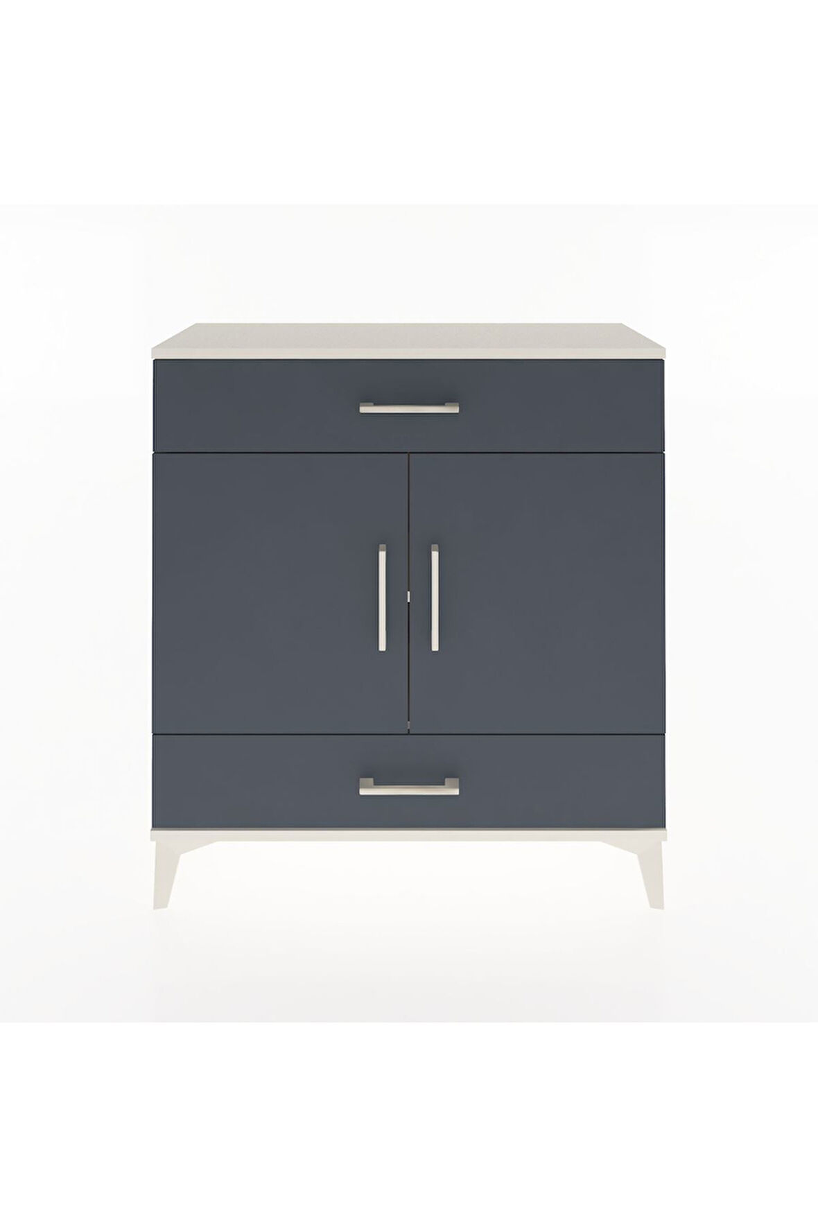 Arges Şifonyer 2 Raflı 2 Çekmeceli 2 Kapaklı 88x30x96 Aytaşı-Antrasit