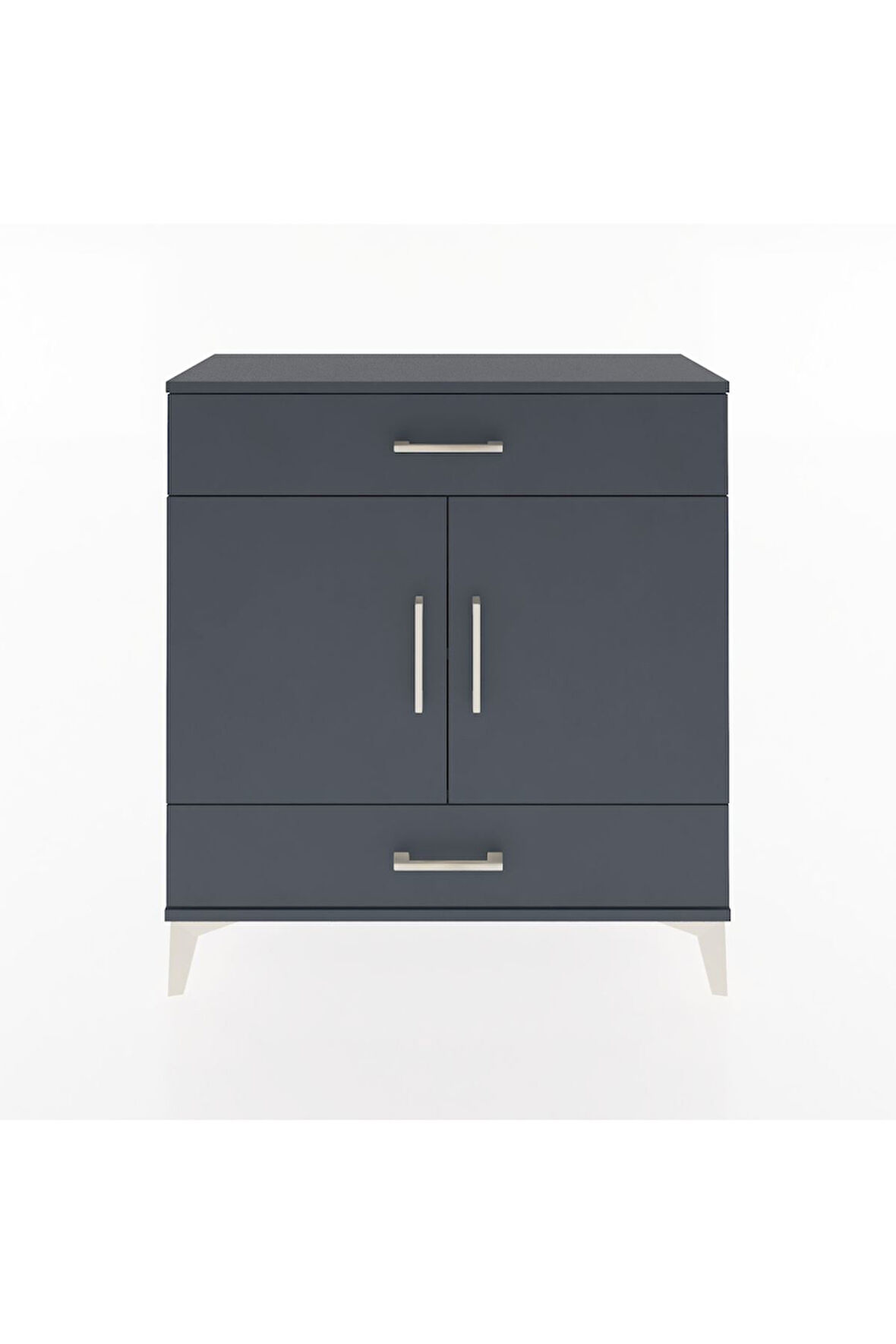 Arges Şifonyer 2 Raflı 2 Çekmeceli 2 Kapaklı 88x30x96 Antrasit-Antrasit