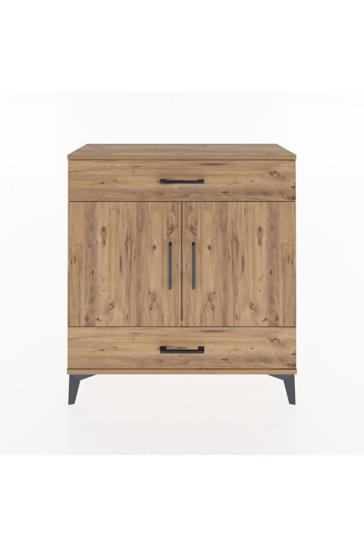 Arges Şifonyer 2 Raflı 2 Çekmeceli 2 Kapaklı 88x30x96 Çam-Çam