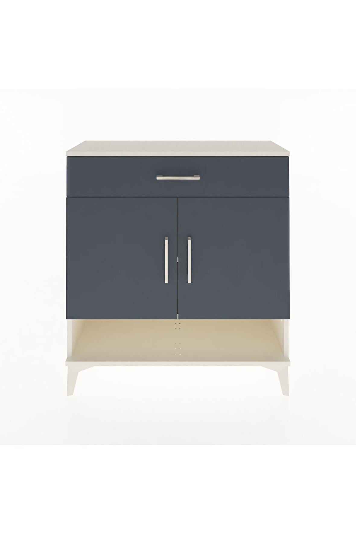 Arges Şifonyer 2 Raflı Tek Çekmeceli 2 Kapaklı 88x30x96 Aytaşı-Antrasit