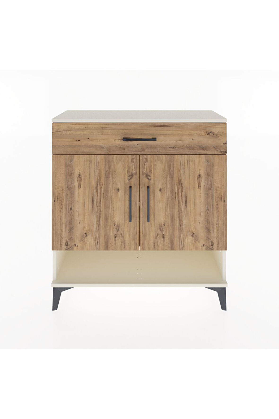 Arges Şifonyer 2 Raflı Tek Çekmeceli 2 Kapaklı 88x30x96 Aytaşı-Çam