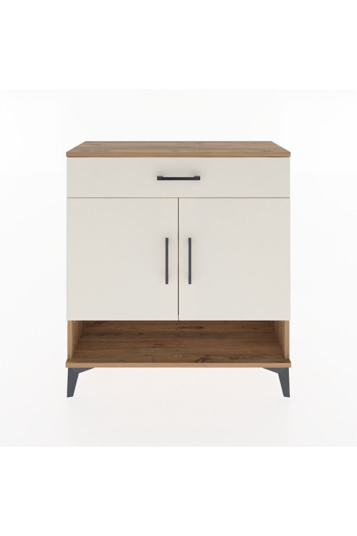 Arges Şifonyer 2 Raflı Tek Çekmeceli 2 Kapaklı 88x30x96 Çam-Aytaşı