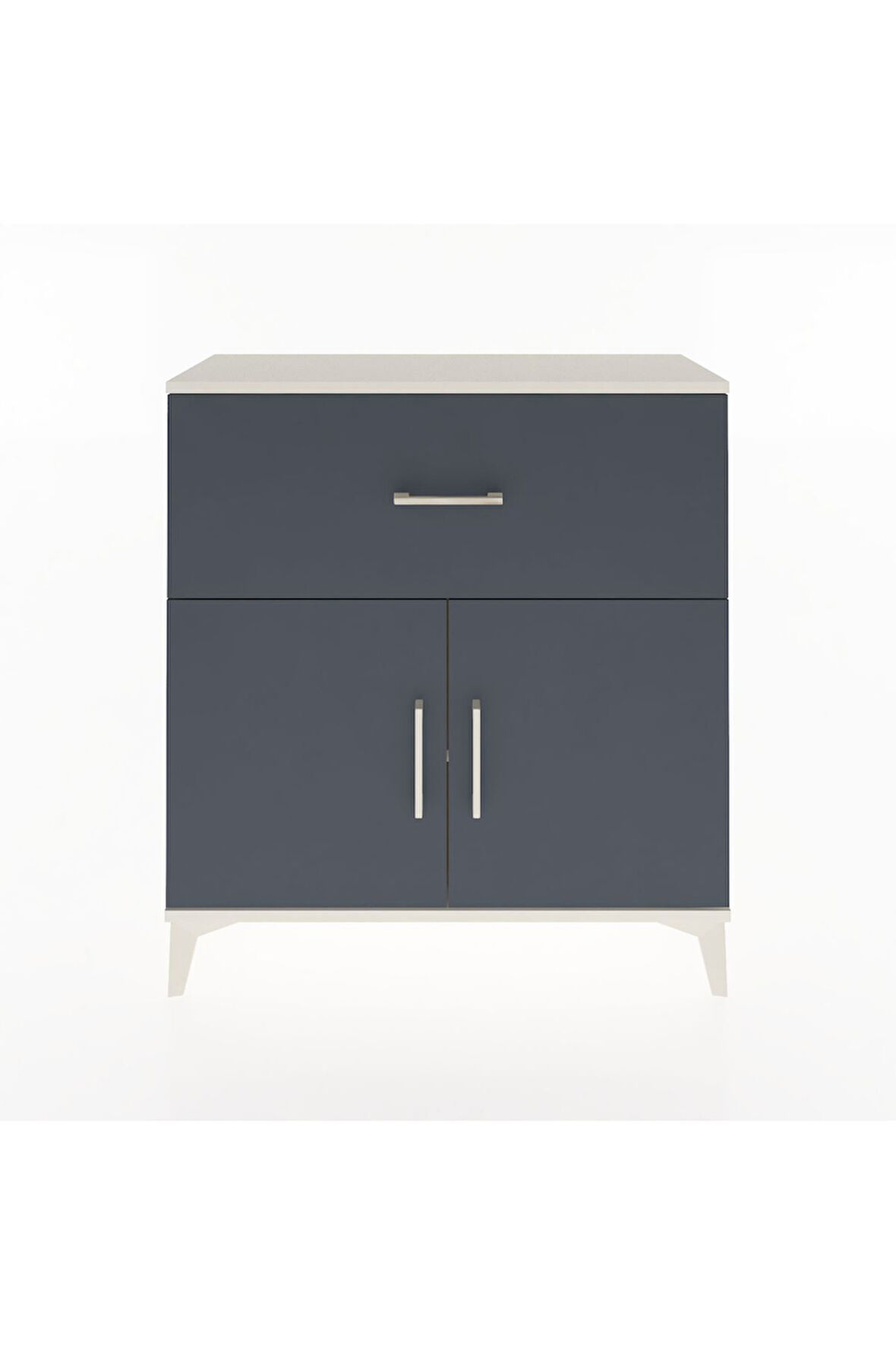 Arges Şifonyer Tek Raflı Tek Çekmeceli 2 Kapaklı 88x30x96 Aytaşı-Antrasit